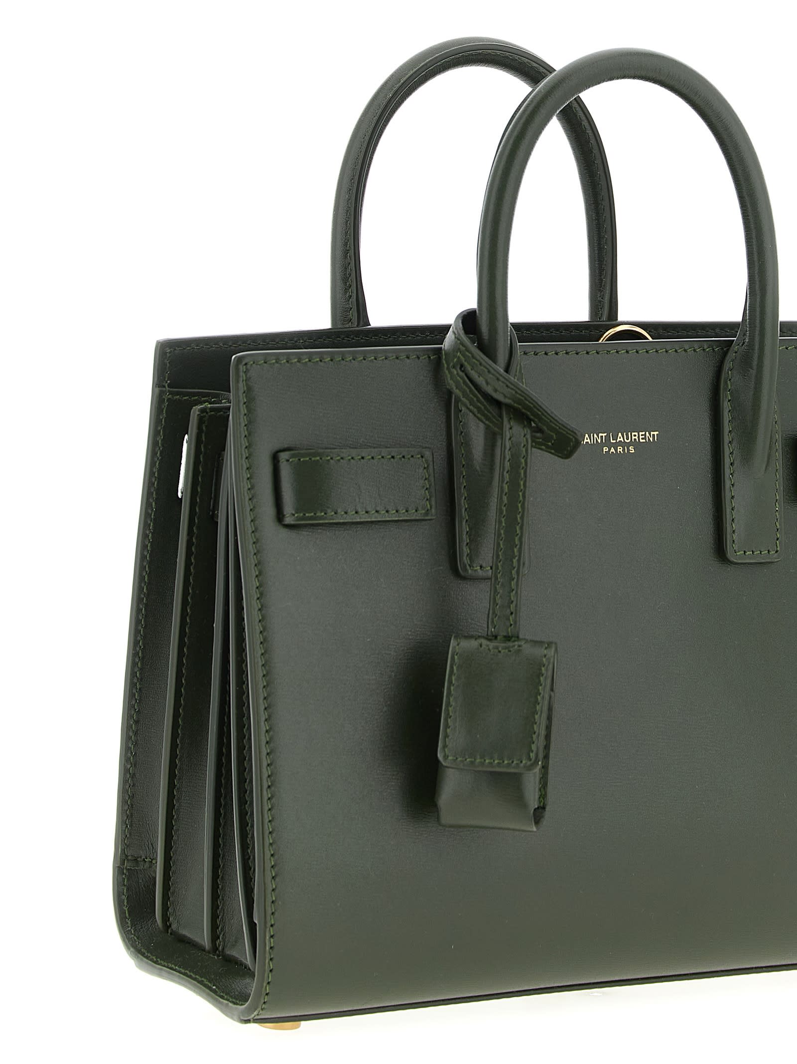 Saint Laurent Nano Sac De Jour Handbag In Green
