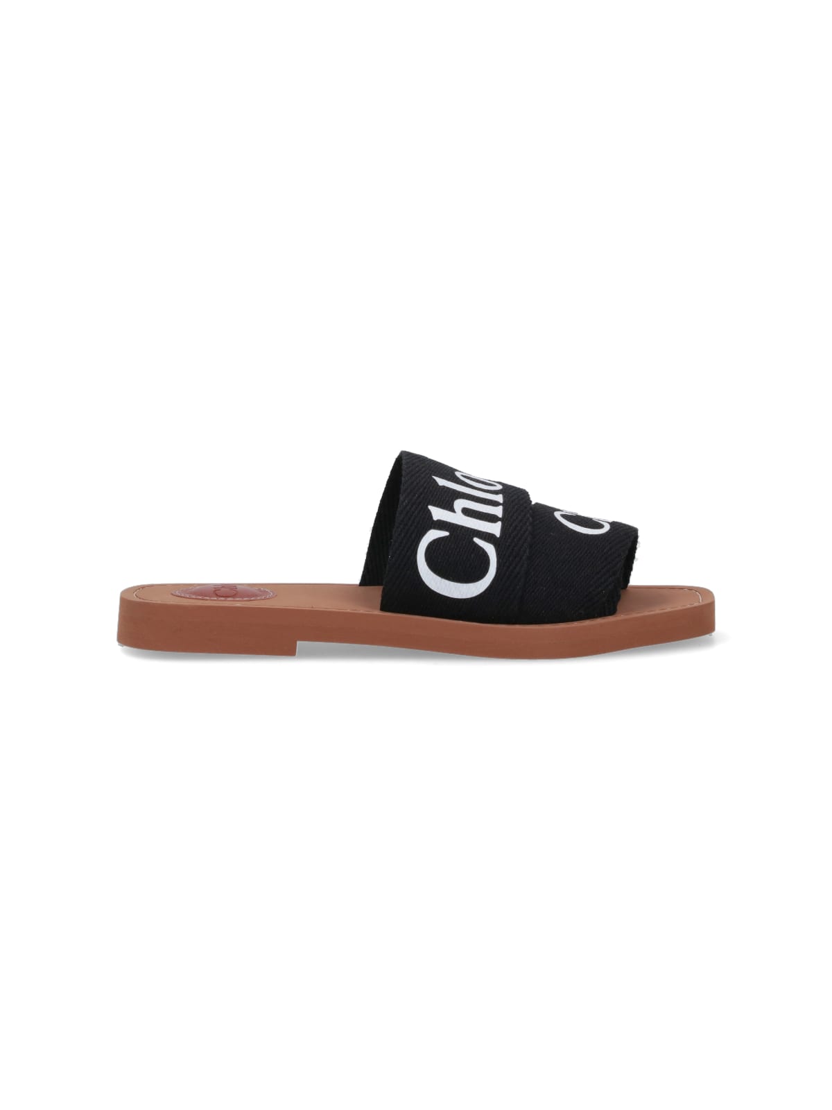 Shop Chloé Woody Sandals In Black