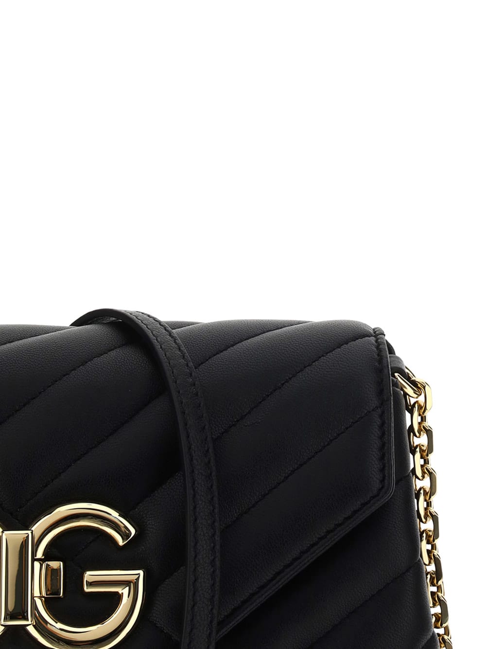 Dolce & Gabbana Small Lop Quilted Crossbody Bag In Black