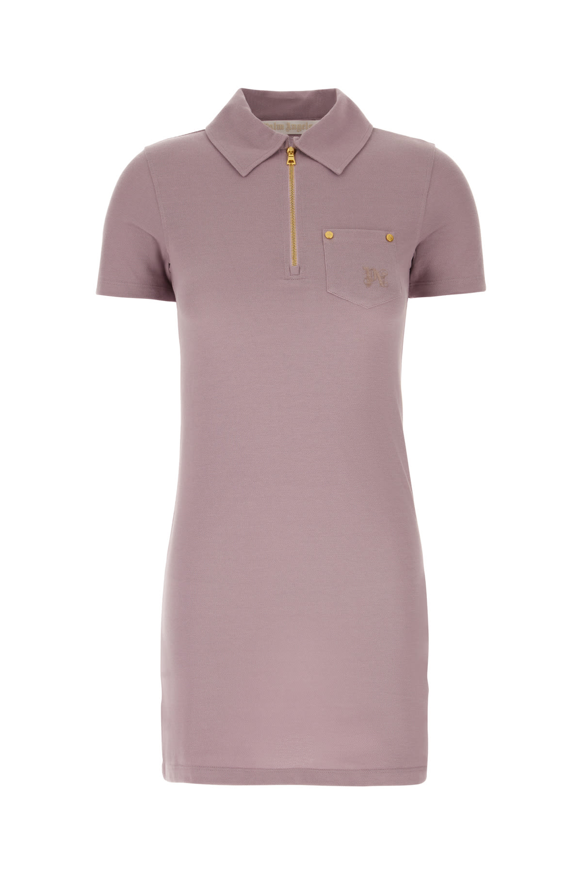 Palm Angels Mauve Piquet Polo Dress In 3636