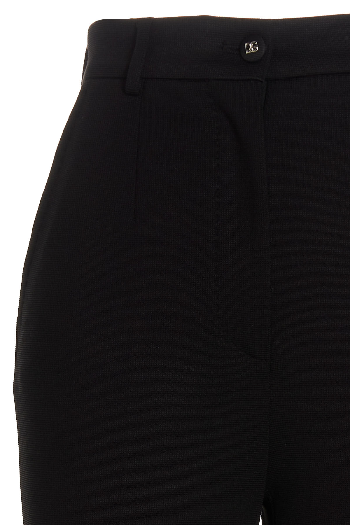 Shop Dolce & Gabbana Milano Stitch Pants In Black