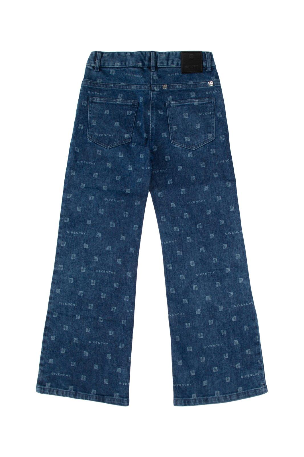 Shop Givenchy 4g Motif Wide-leg Jeans