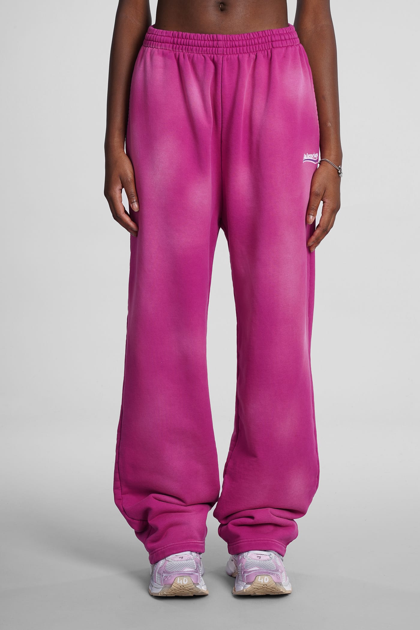 Balenciaga Pants In Rose-pink Cotton