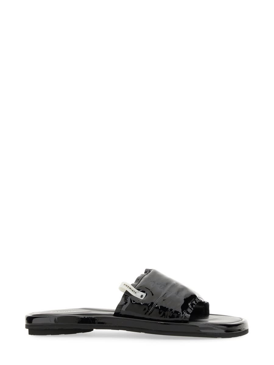 Shop Premiata Slide Sandal In Black