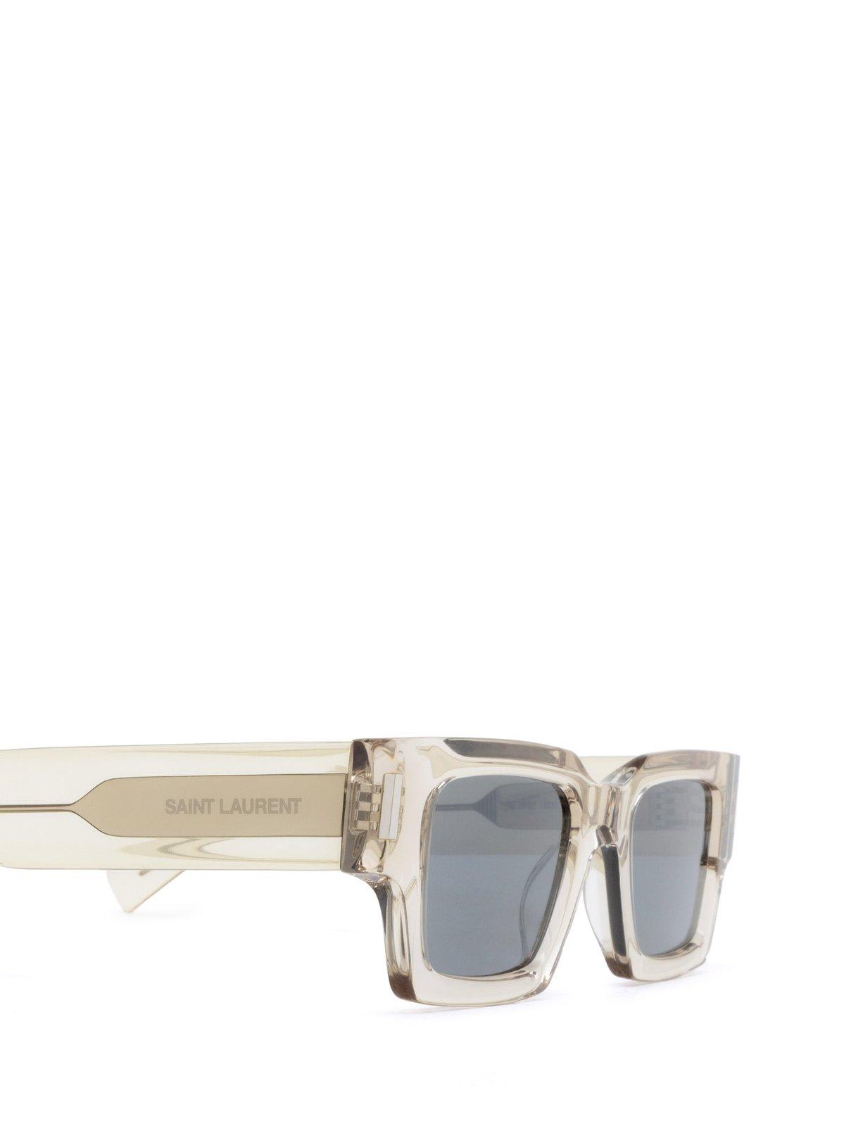 Saint Laurent Rectangular Frame Sunglasses Sunglasses In Blue