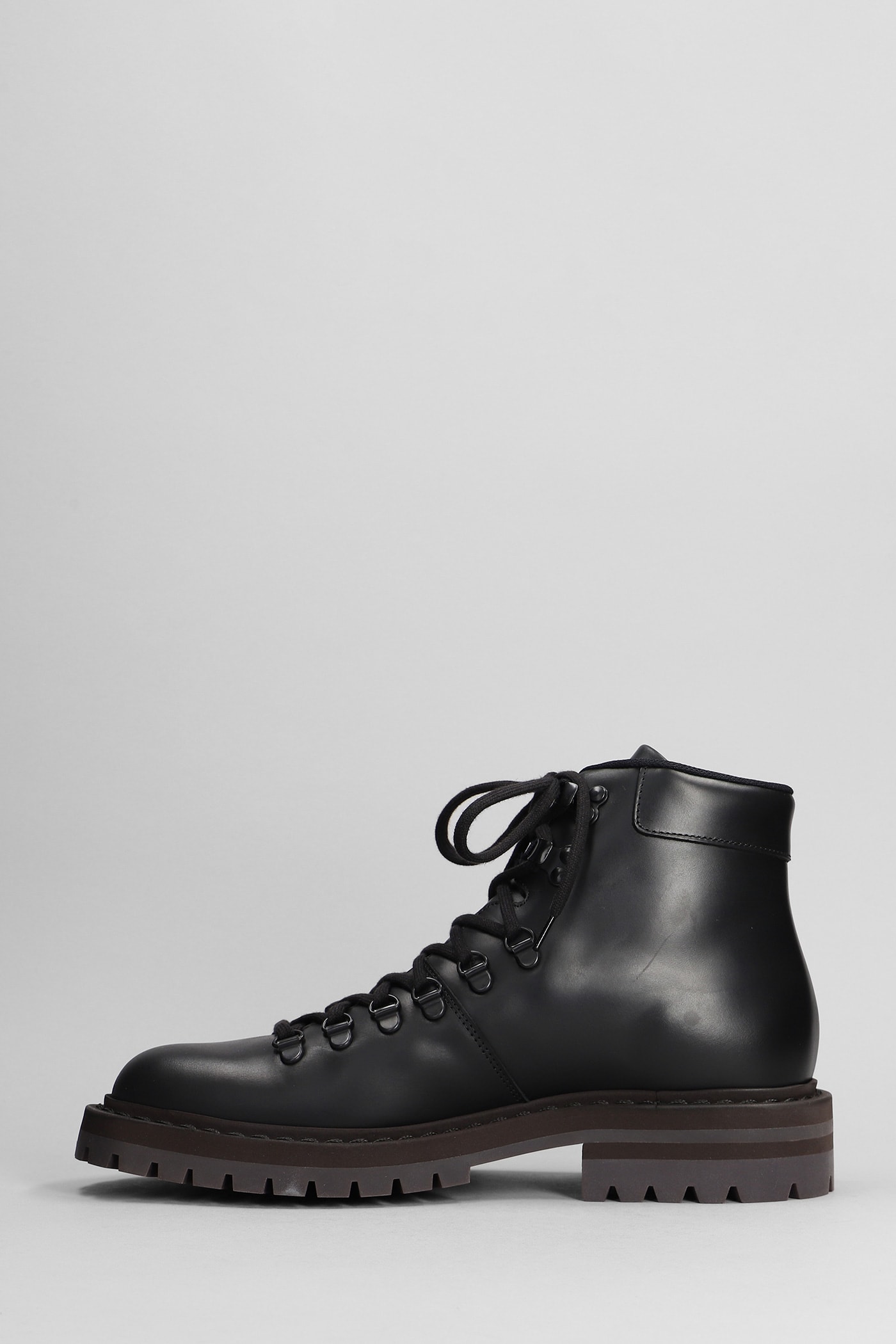 Common Projects Hiking Combat Boots In Black Leather Smart Closet