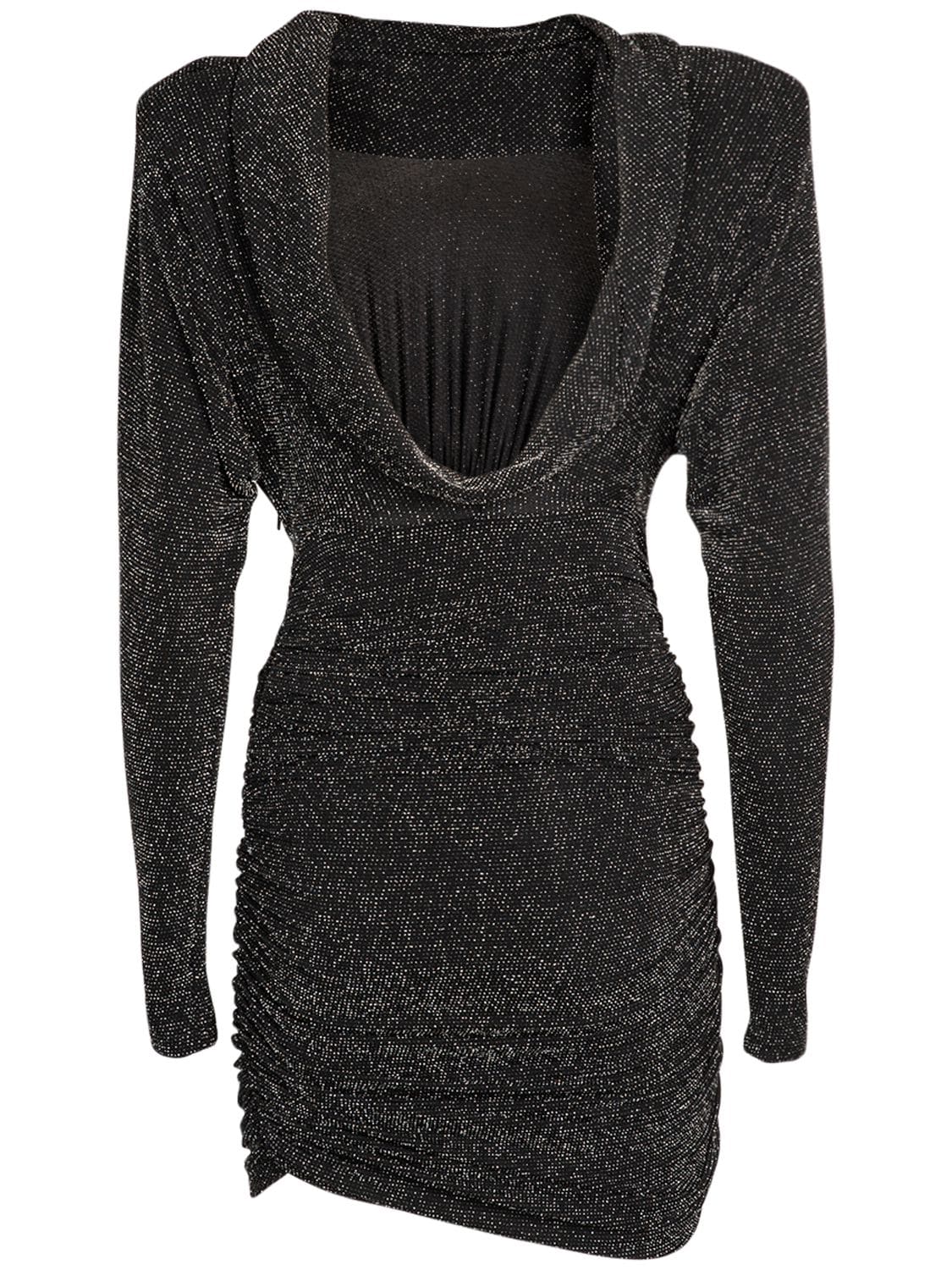 Shop Saint Laurent Cowl Back Dress In Black