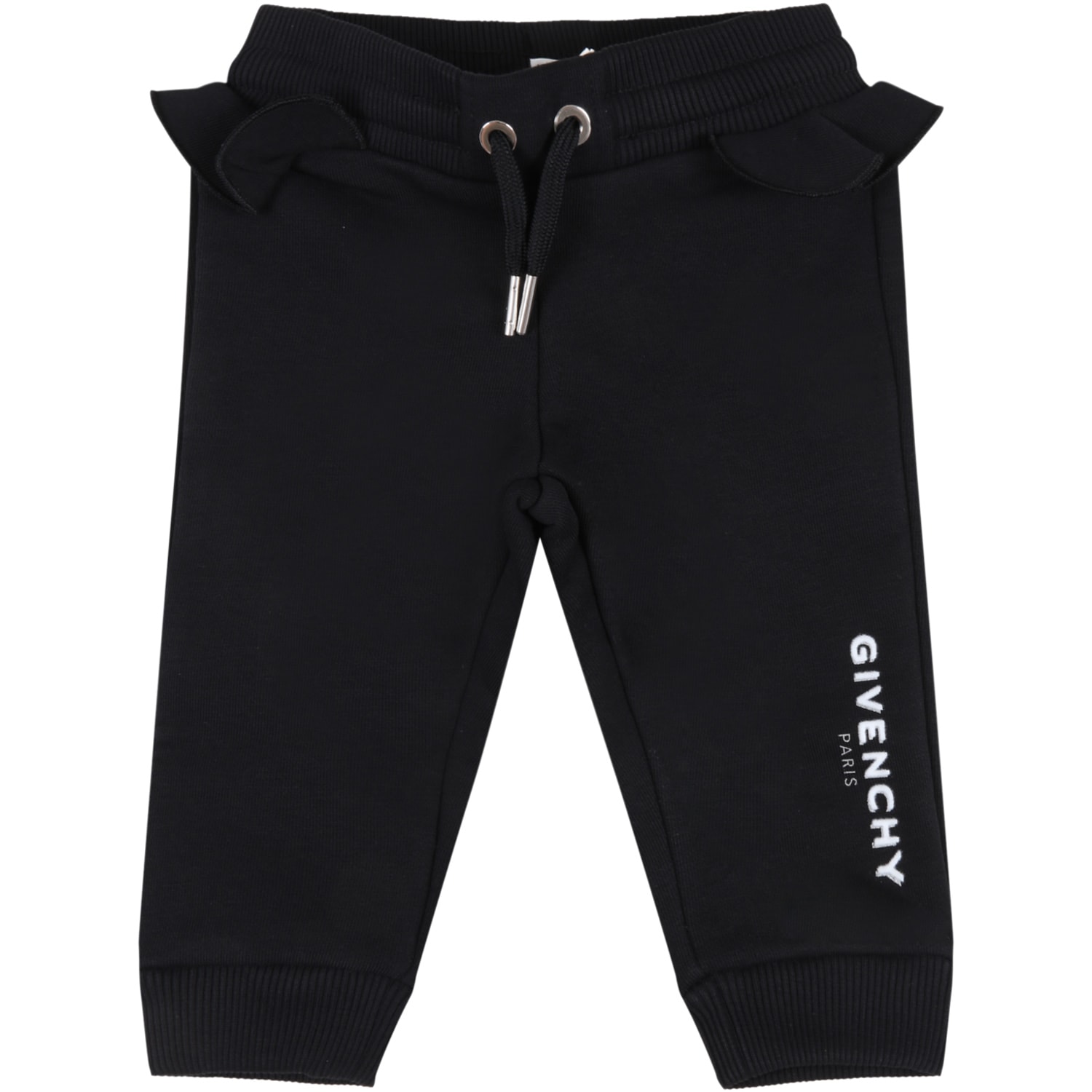 Givenchy Black Sweatpant For Baby Girl With Logo