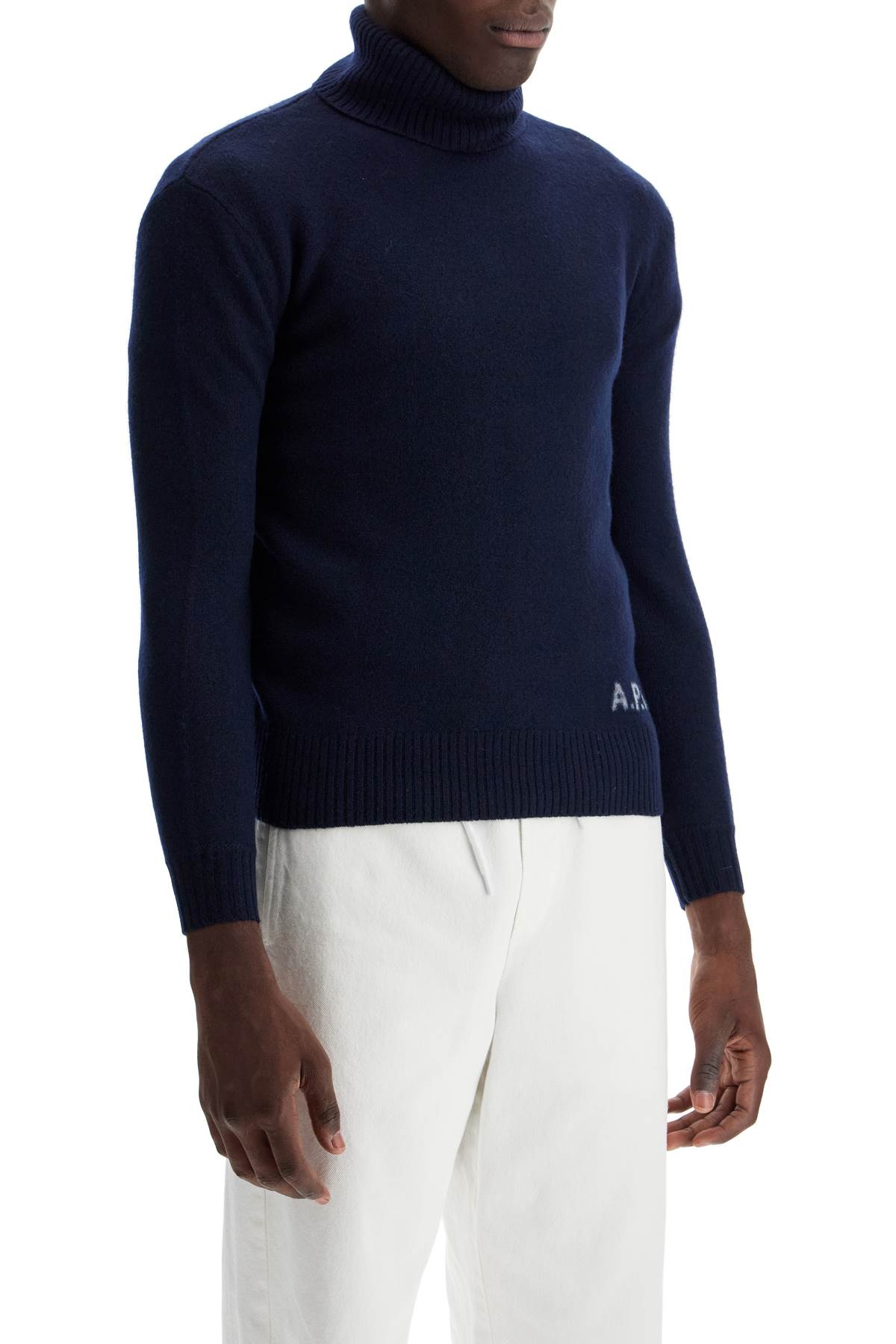 Apc Walter High-neck Pullover In Blue
