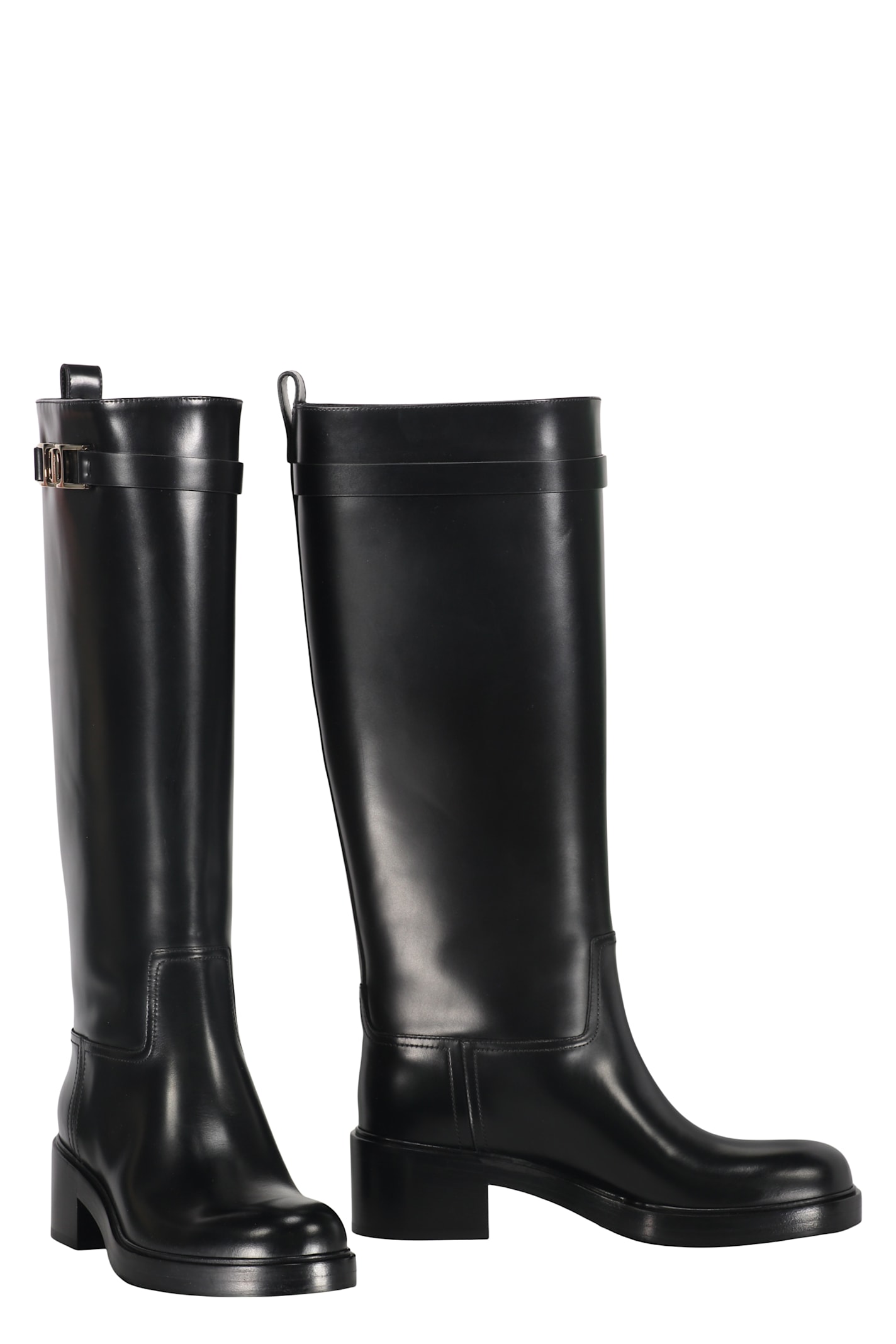 Ferragamo Woman Boot Black Size 8 Calfskin In Black