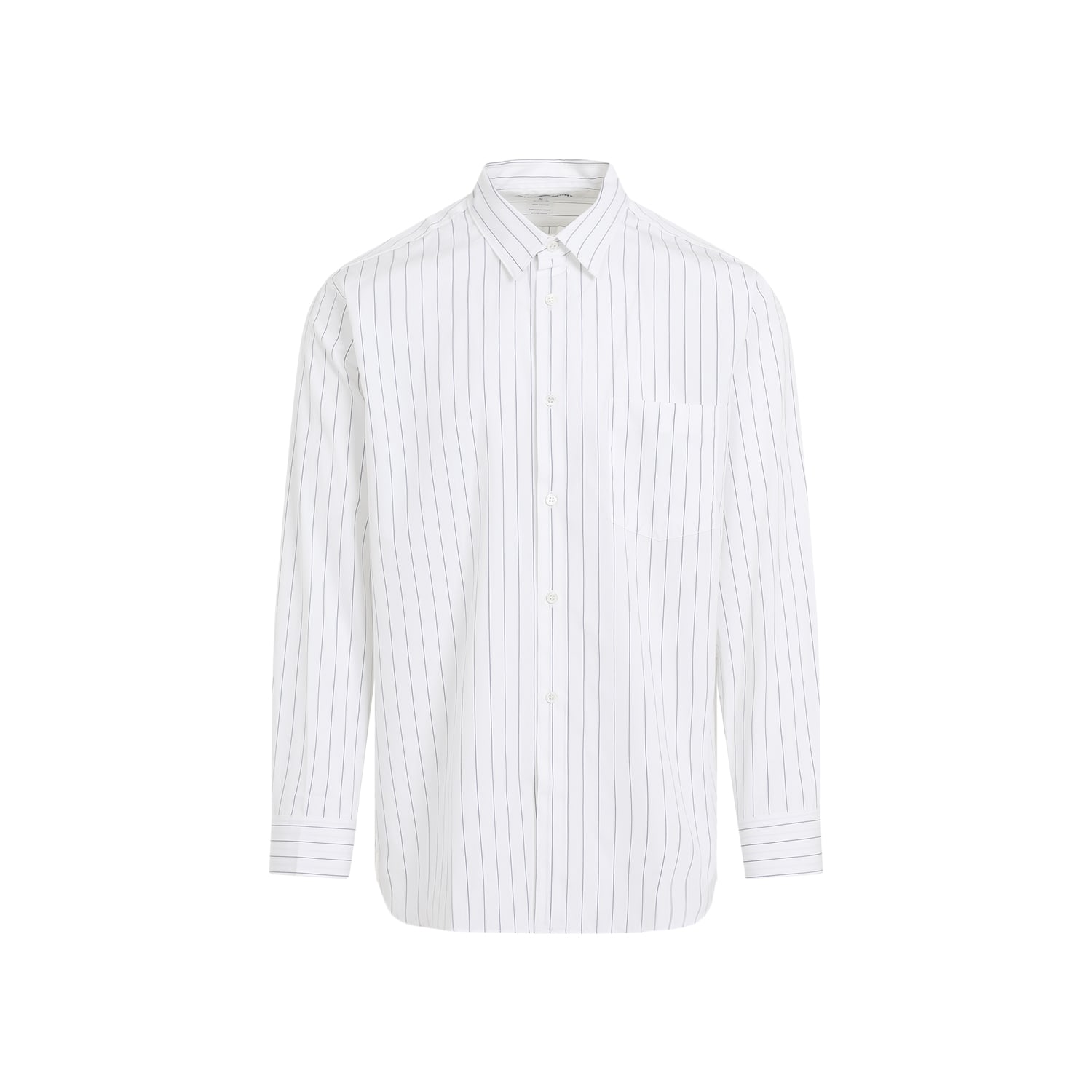 Shop Comme Des Garçons Shirt Striped Poplin Shirt