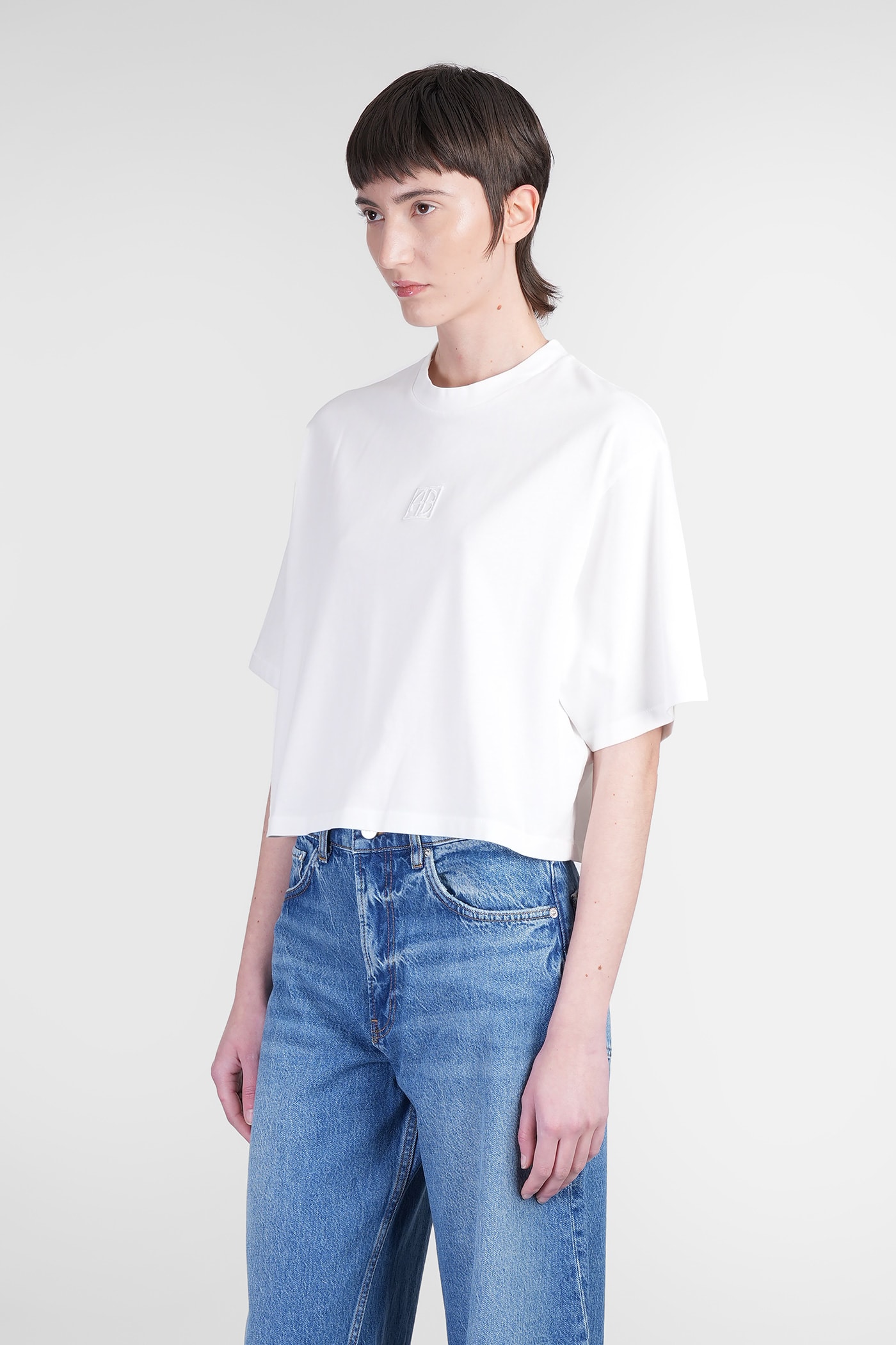 Shop Anine Bing Myers T-shirt In White Cotton