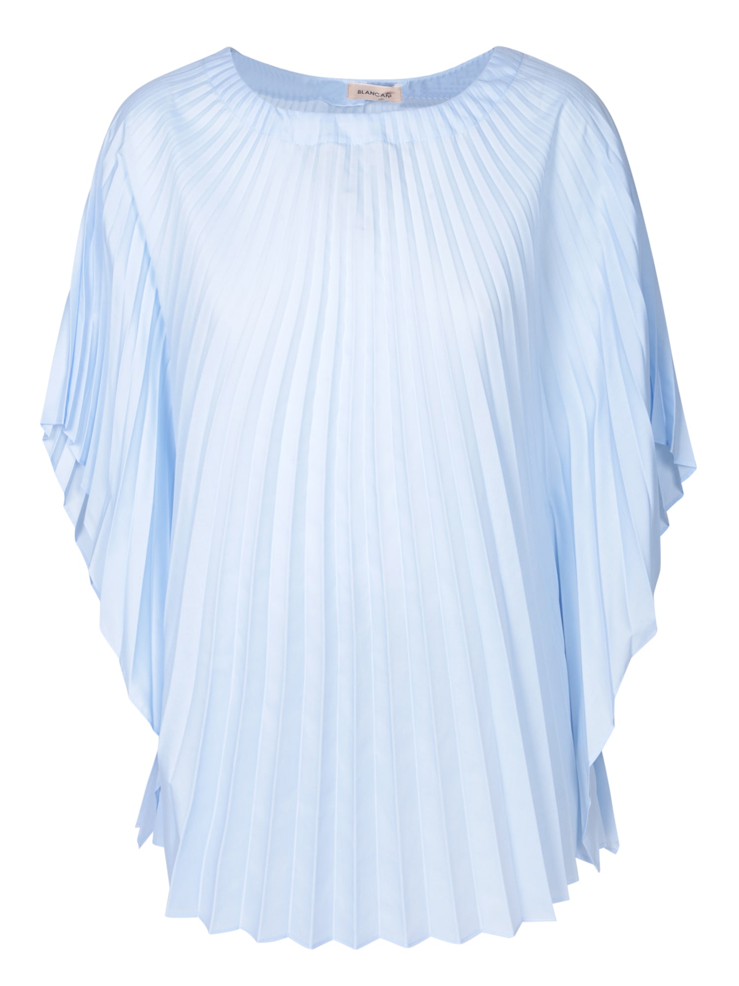 Shop Blanca Vita Asymmetric Pleated Tunic In Sky Blue