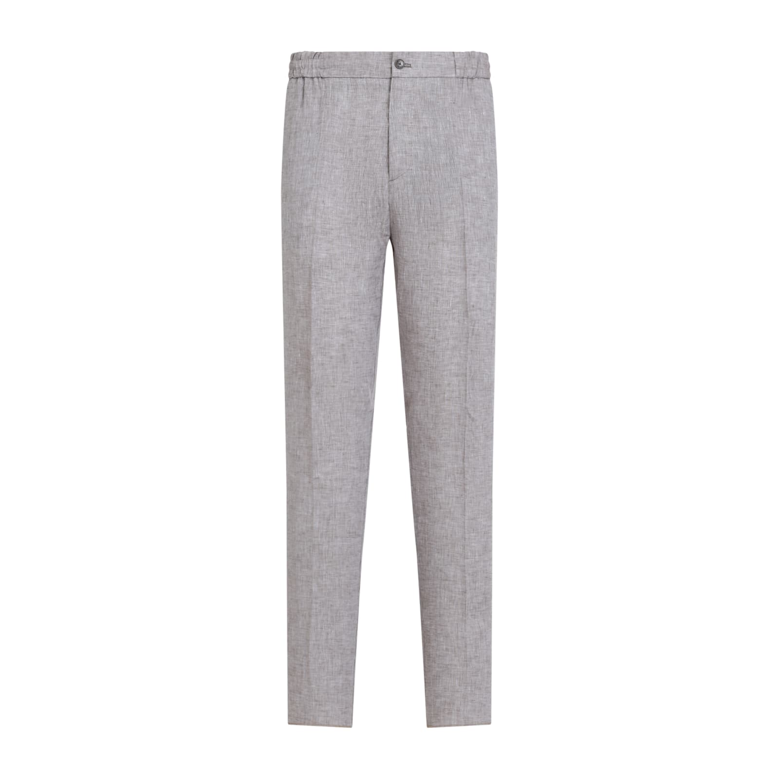 Etro Men's Lightweight Linen Jogger Pants In Brown