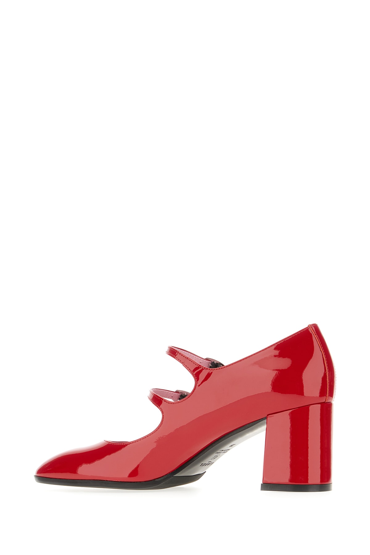 CAREL RED LEATHER ALICE PUMPS