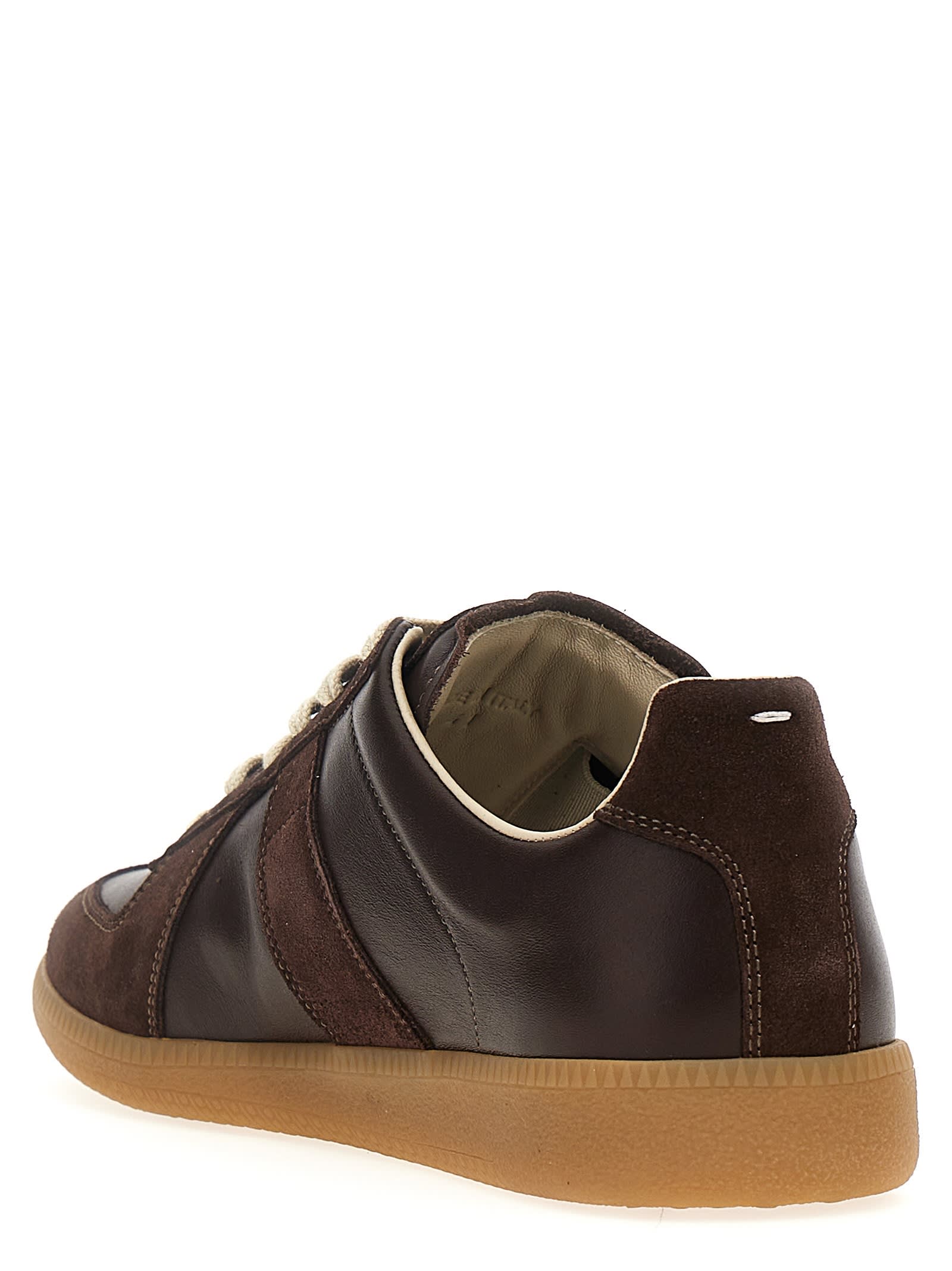 Shop Maison Margiela Replica Sneakers In Brown