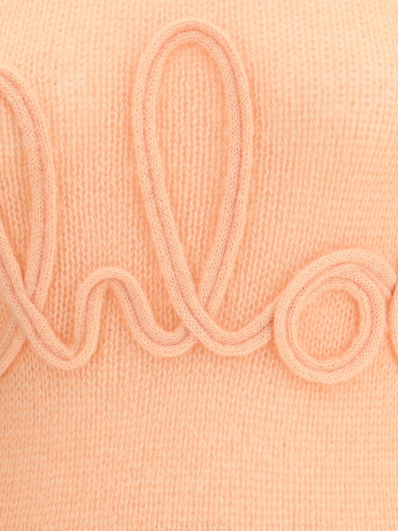 Chloé Wool And Silk Logo-applique Top In Pink