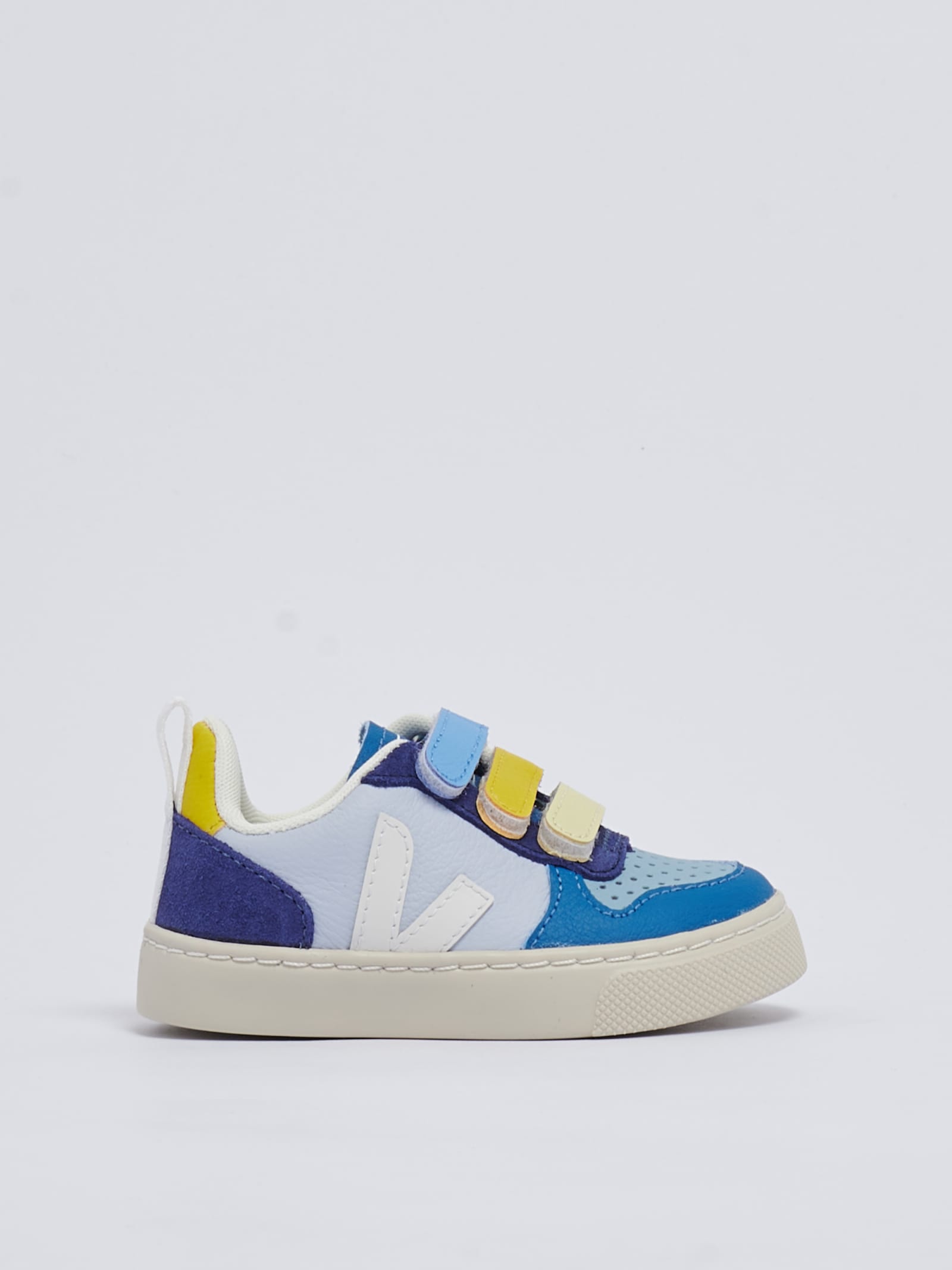 Veja Kids' Small V-10 Sneaker In Azzurro-multicolor