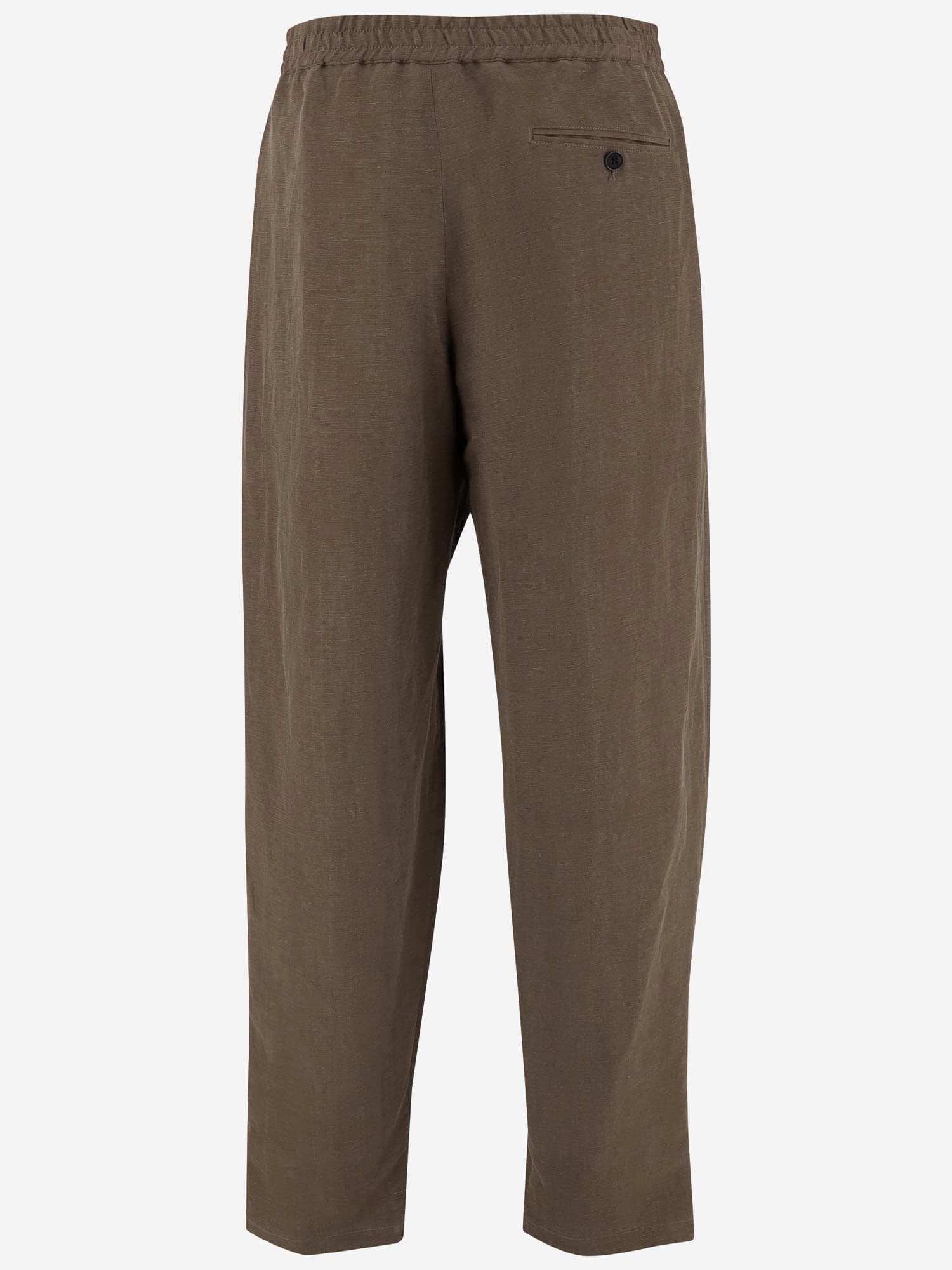 Giorgio Armani Linen Pants With Pleats