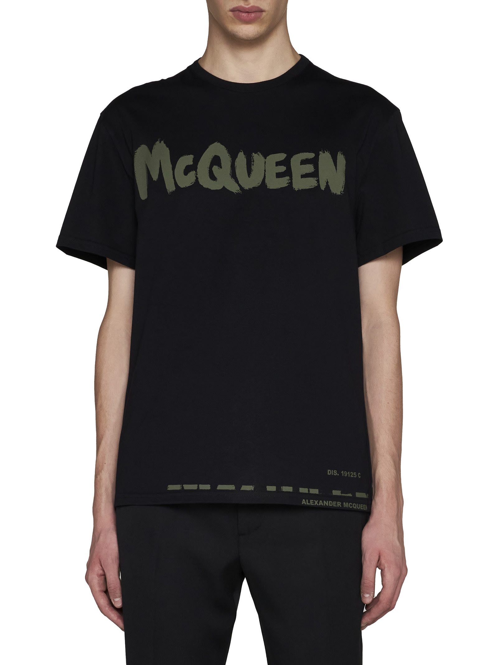Shop Alexander Mcqueen T-shirt In Black/khaki