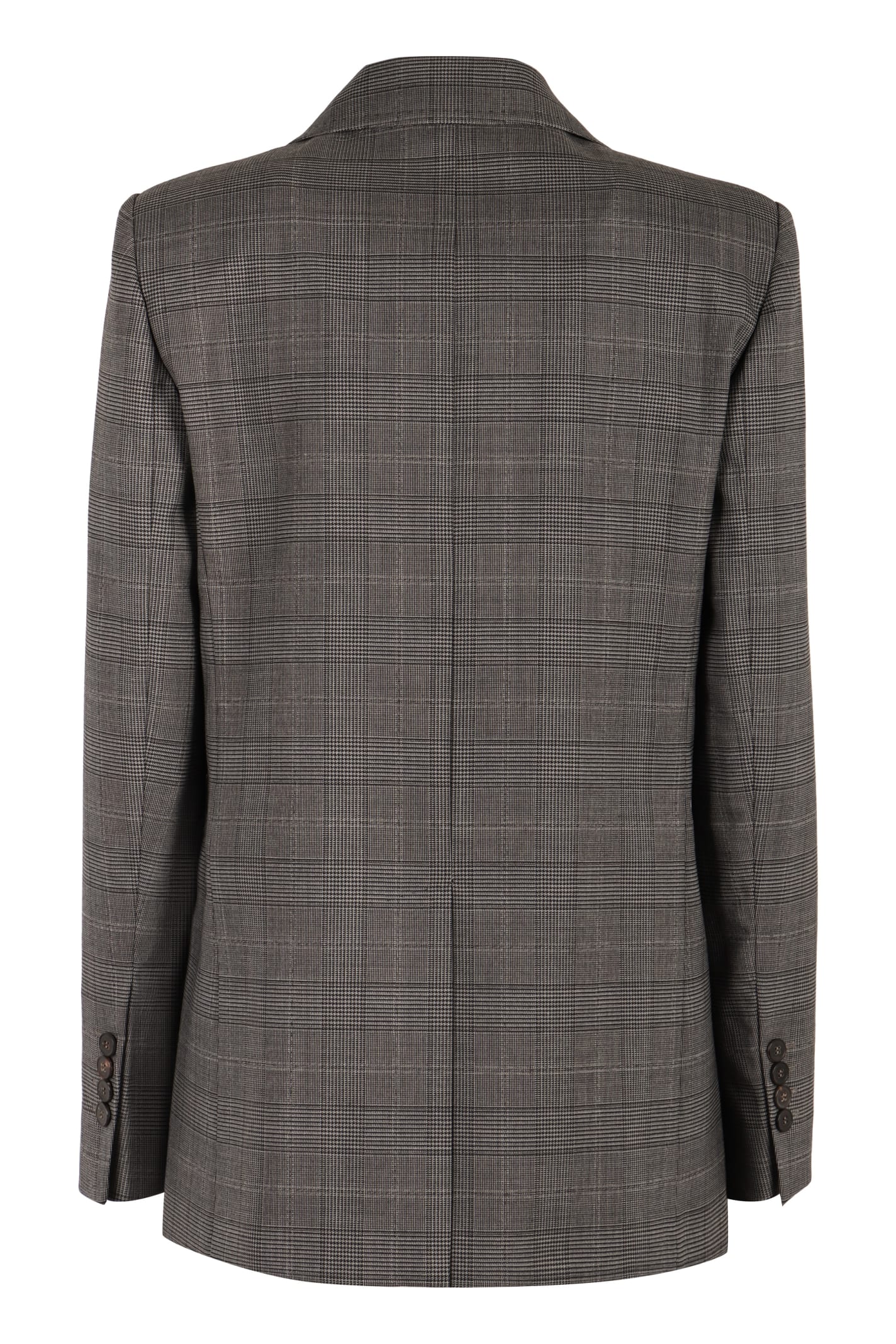 Shop Max Mara David Rince Of Wales Checked Jacket In Grey