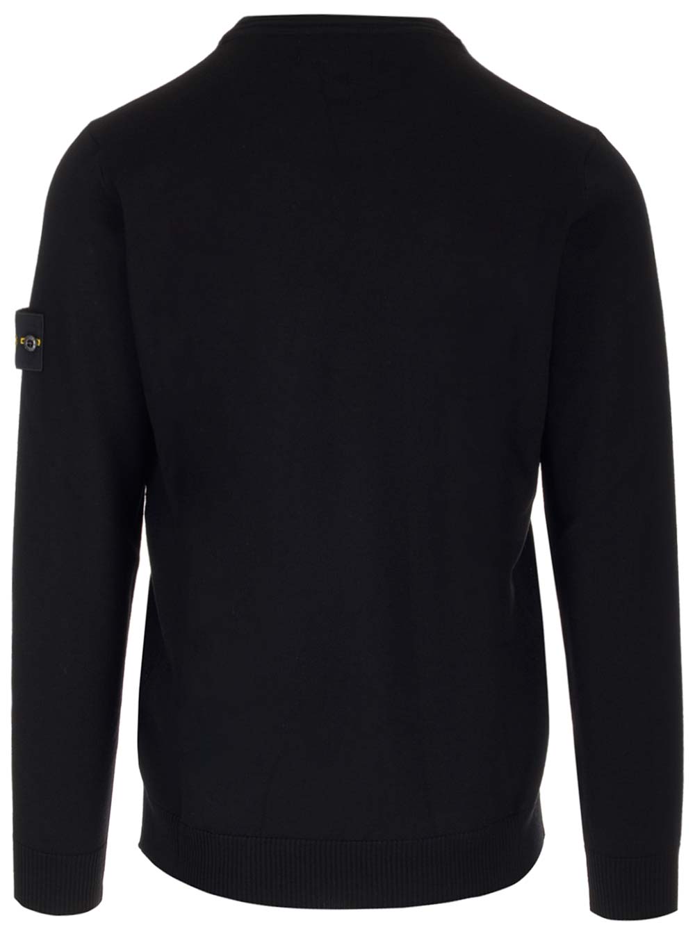 Shop Stone Island Round Neck Sweater In Wool In Black