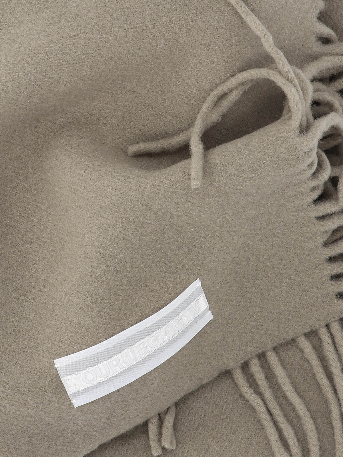 Our Legacy Luxurious Scarf Fringed Edges In Gray