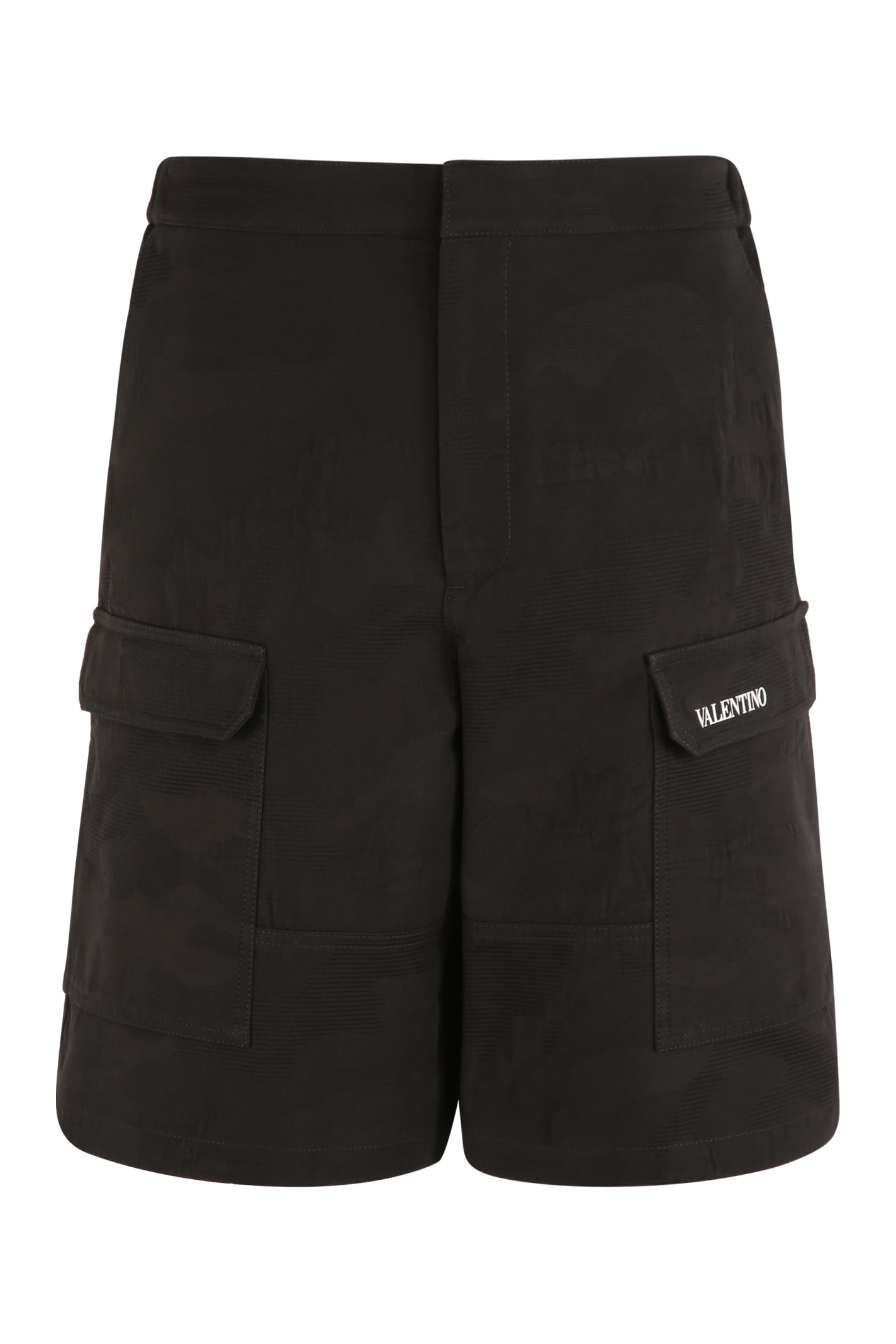 Valentino Cotton Cargo Bermuda Shorts