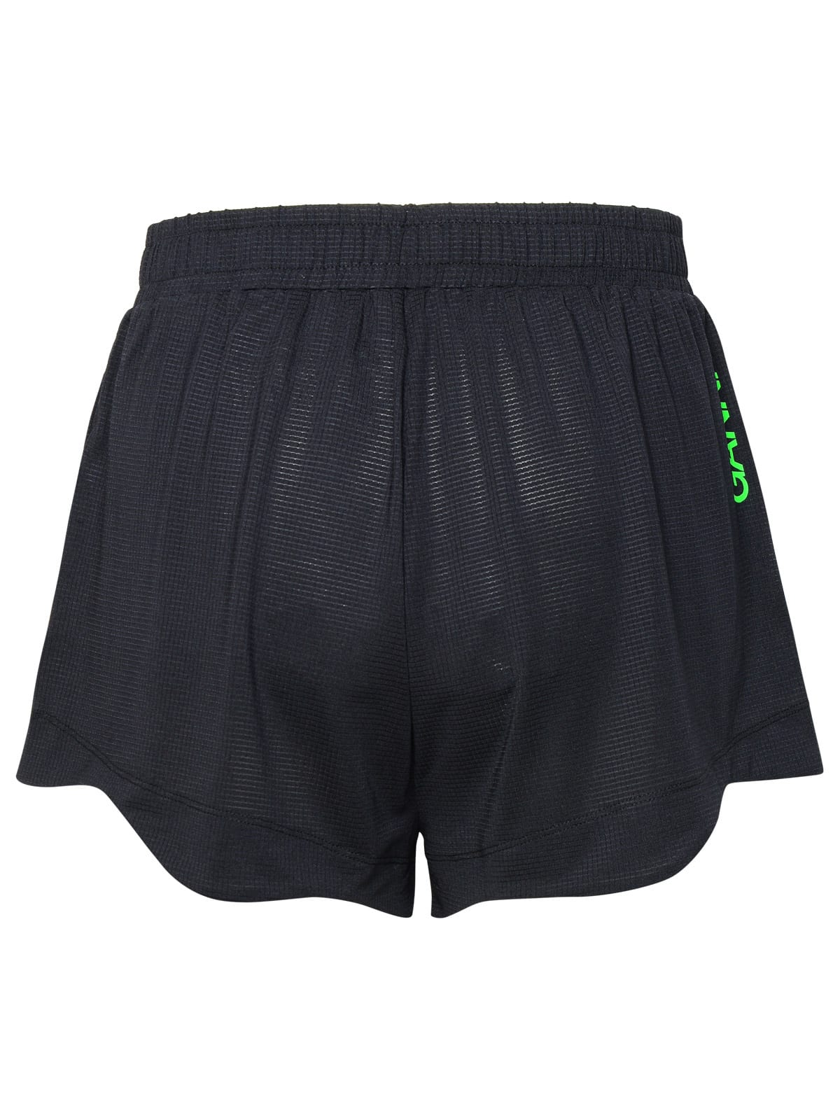 Shop Ganni Active Shorts In Black Recycled Polyester Blend