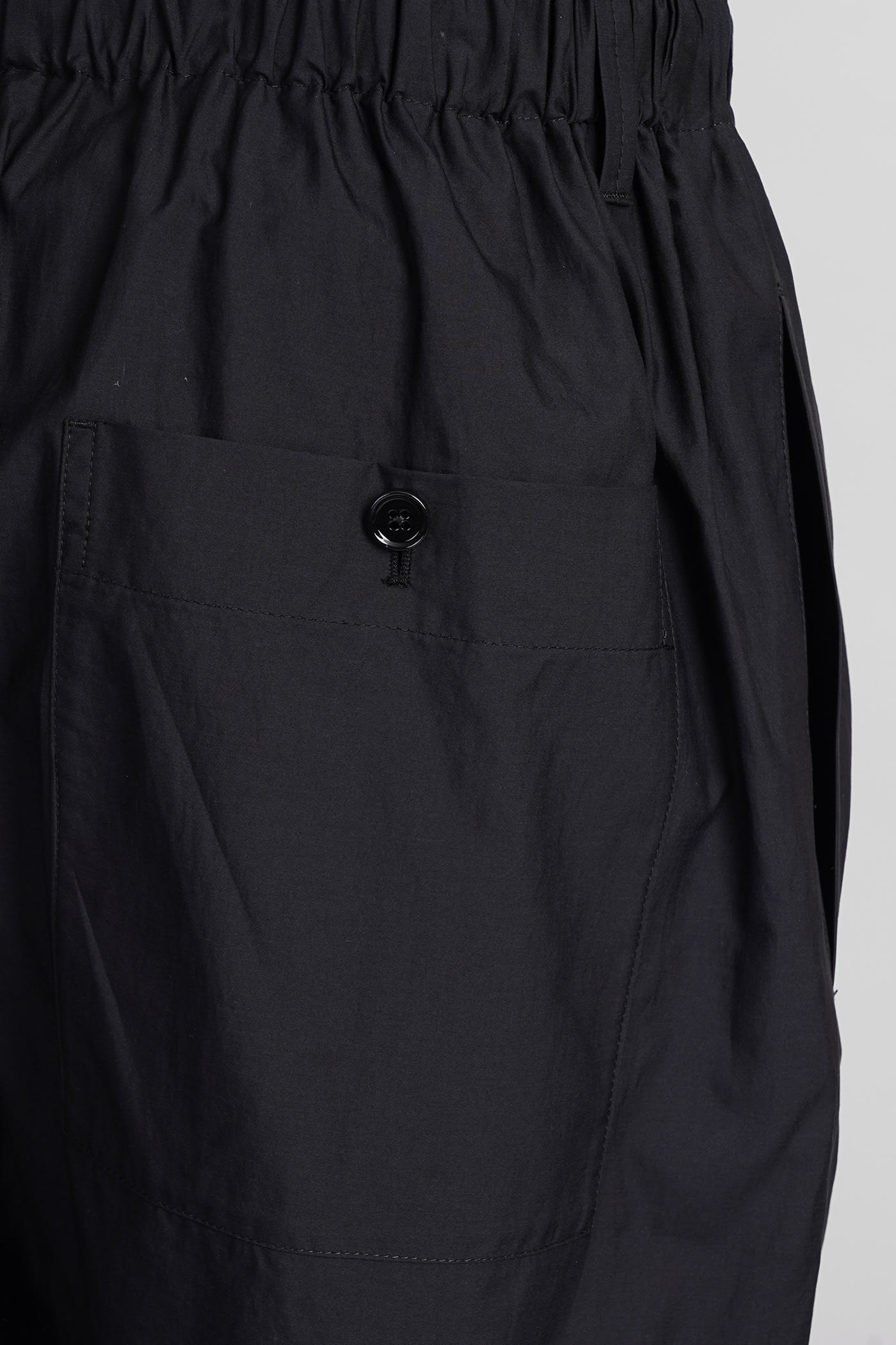 Shop Lemaire Pants In Black Cotton