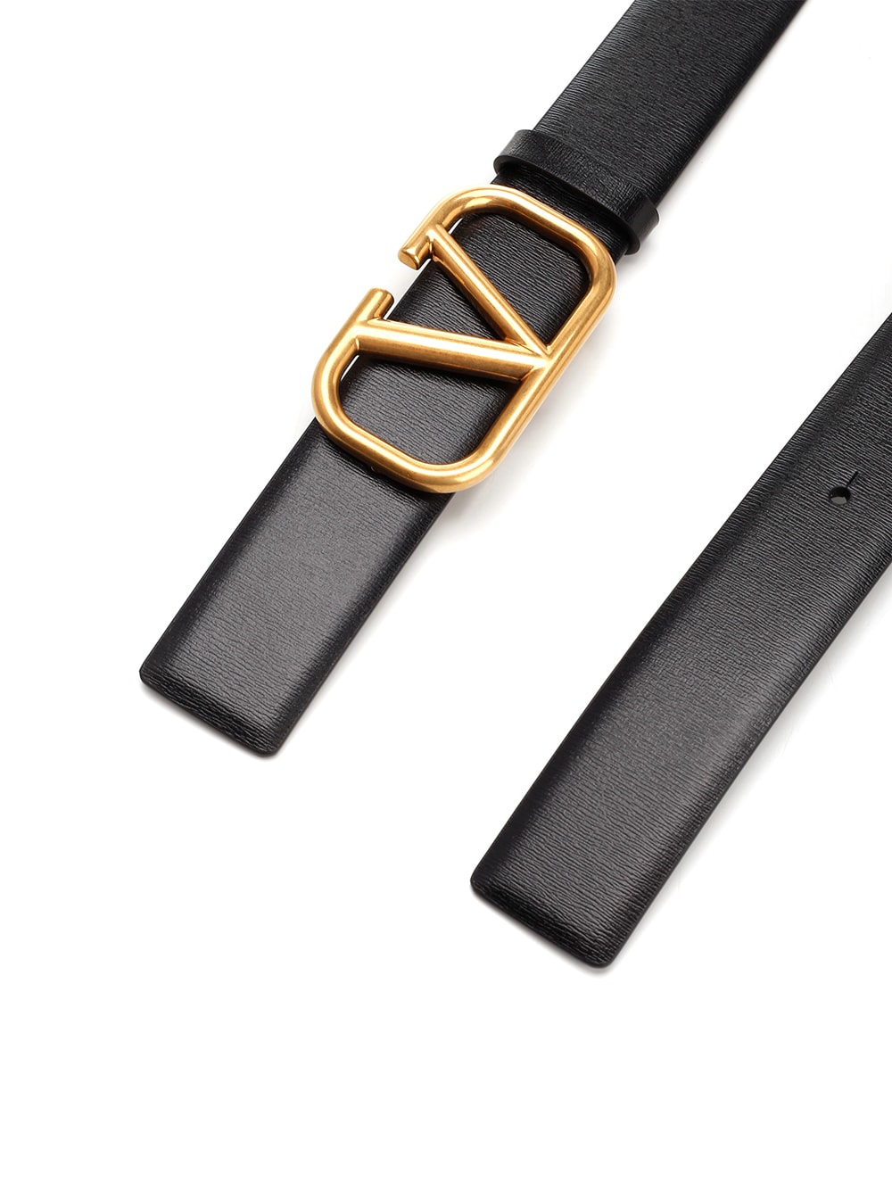 Shop Valentino Black/gold Vlogo Belt