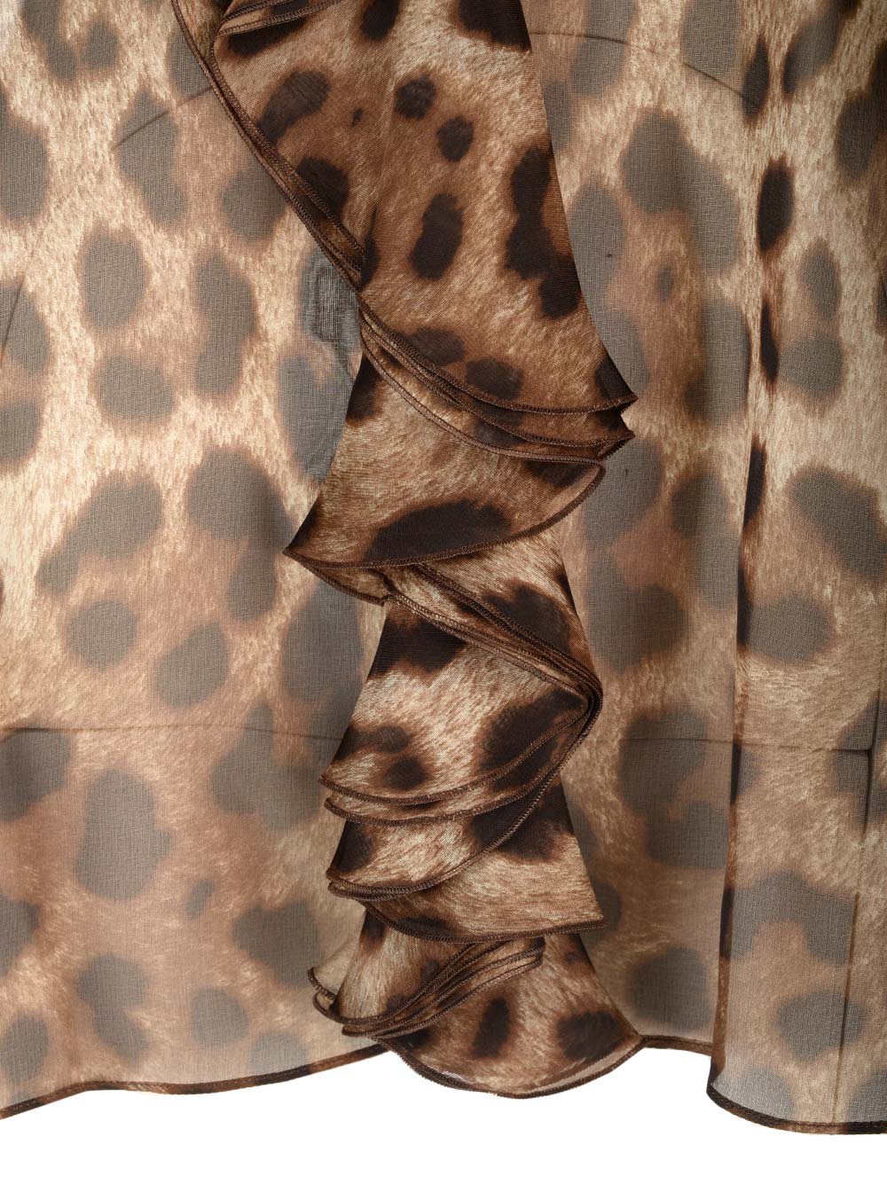 Shop Dolce & Gabbana Animal Print Silk Blouse