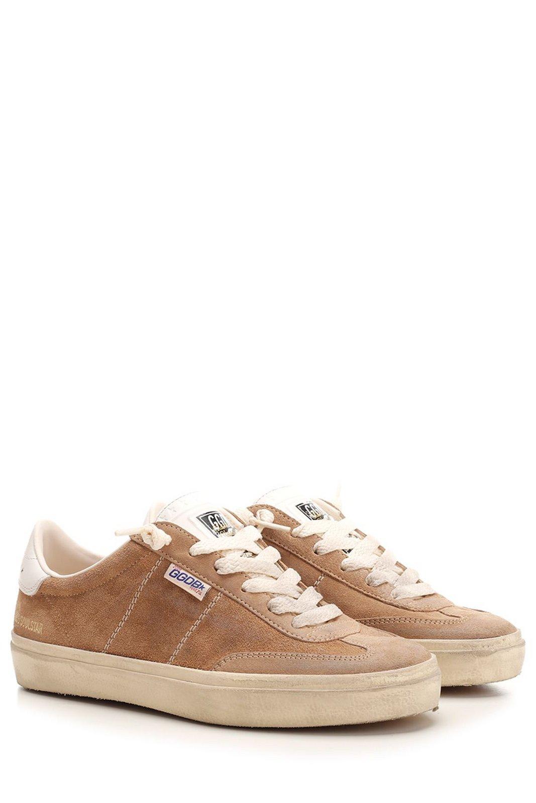 Shop Golden Goose Soul Star Lace-up Sneakers In Tabacco/white/milk