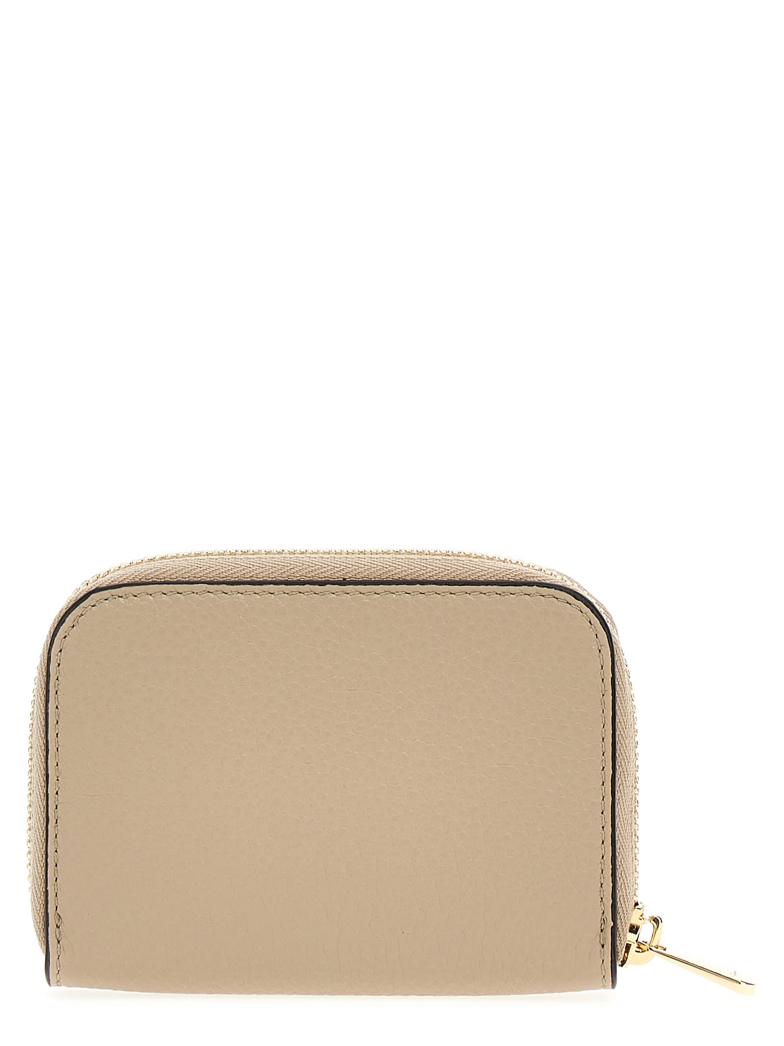 Shop Ferragamo Gancini Wallet In Brown