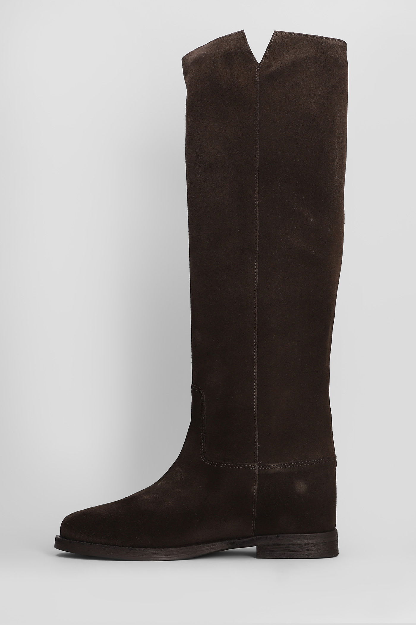 Via Roma 15 In Dark Brown Suede In Multi