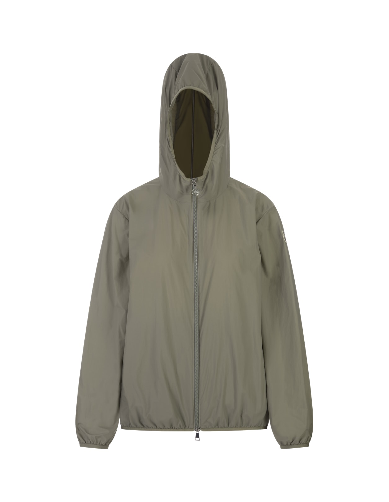 Shop Moncler Sage Green Fegeo Hooded Jacket