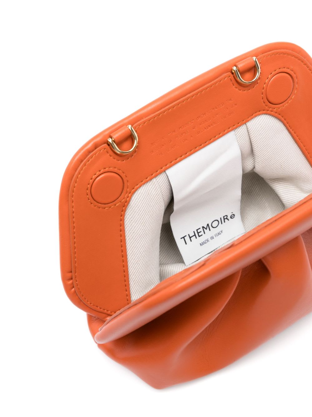 Themoirè Sculptural Orange Vegan Fabric Bag In Orange