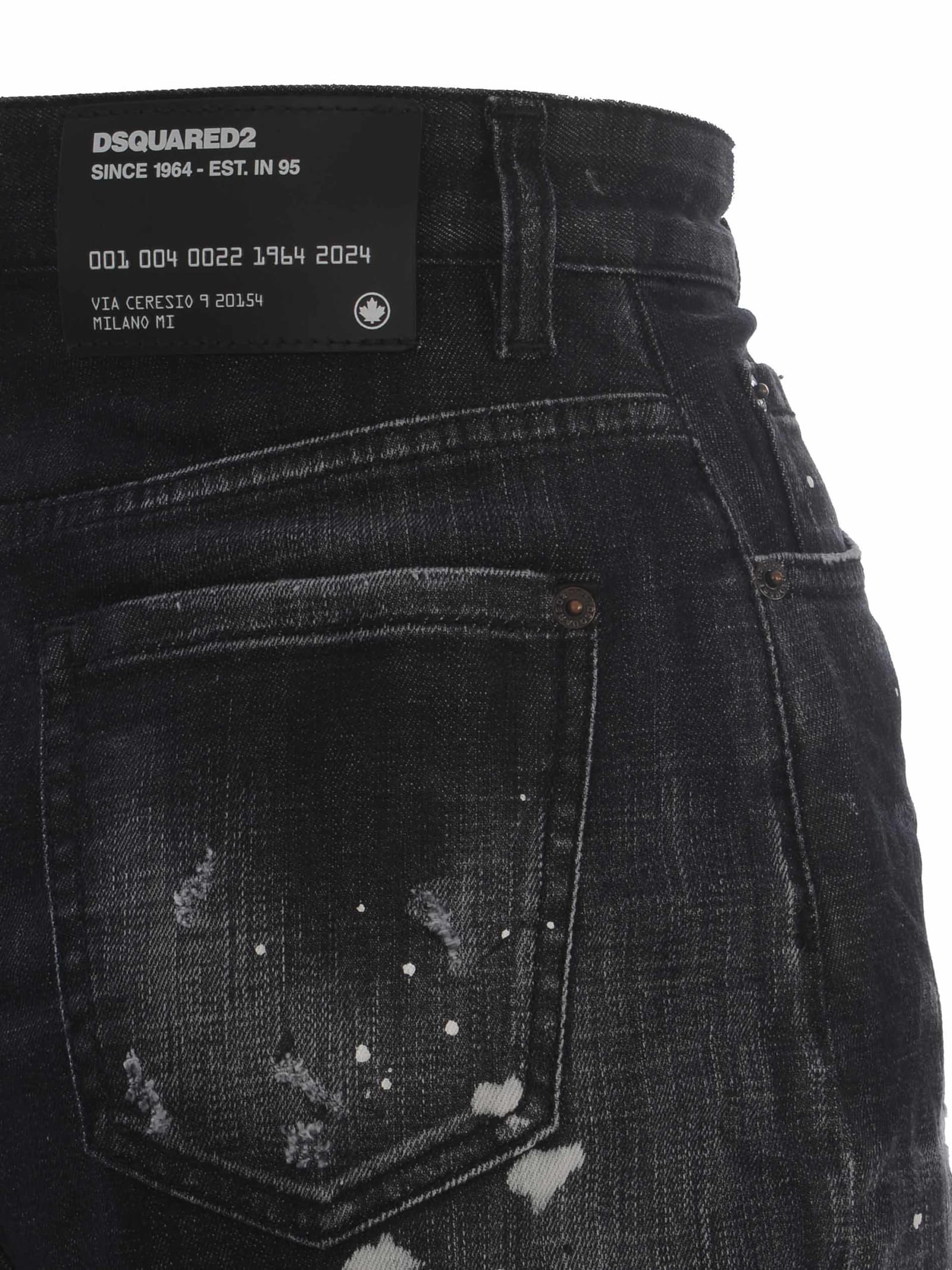 Shop Dsquared2 Jeans  80s Made Of Denim In Denim Nero