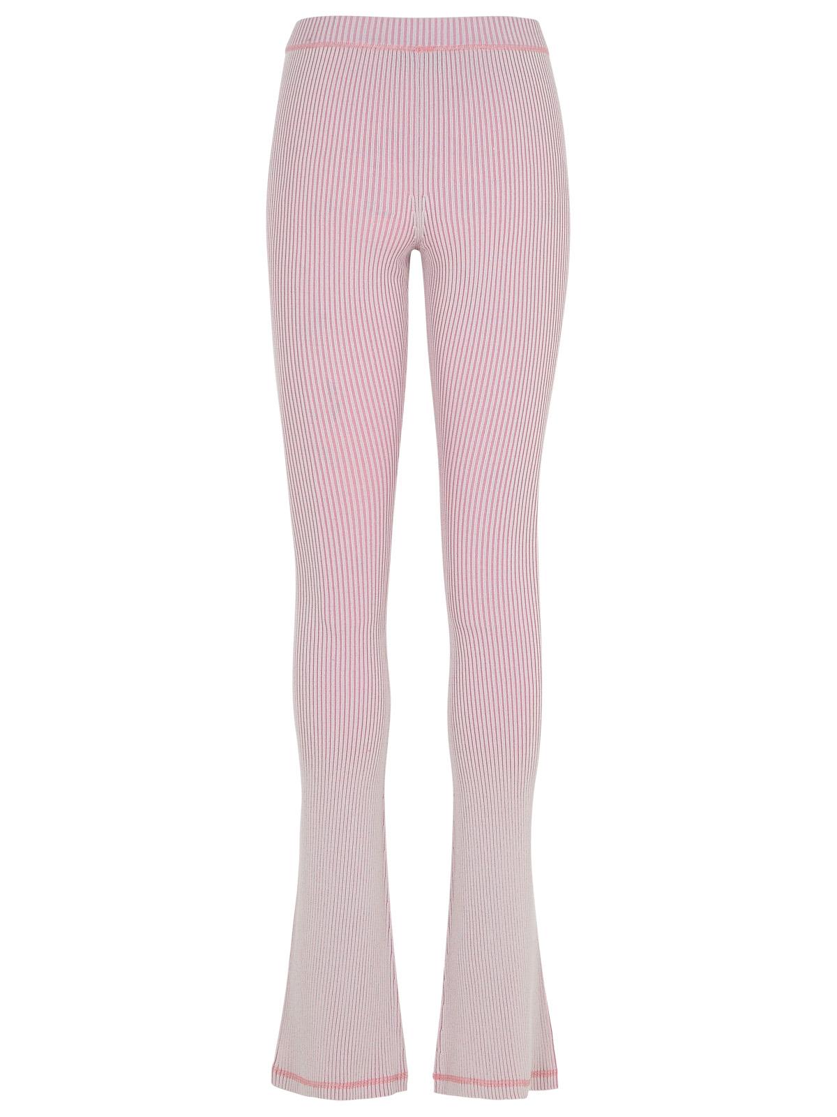 Shop Gcds Leggings In Pink Viscose Blend