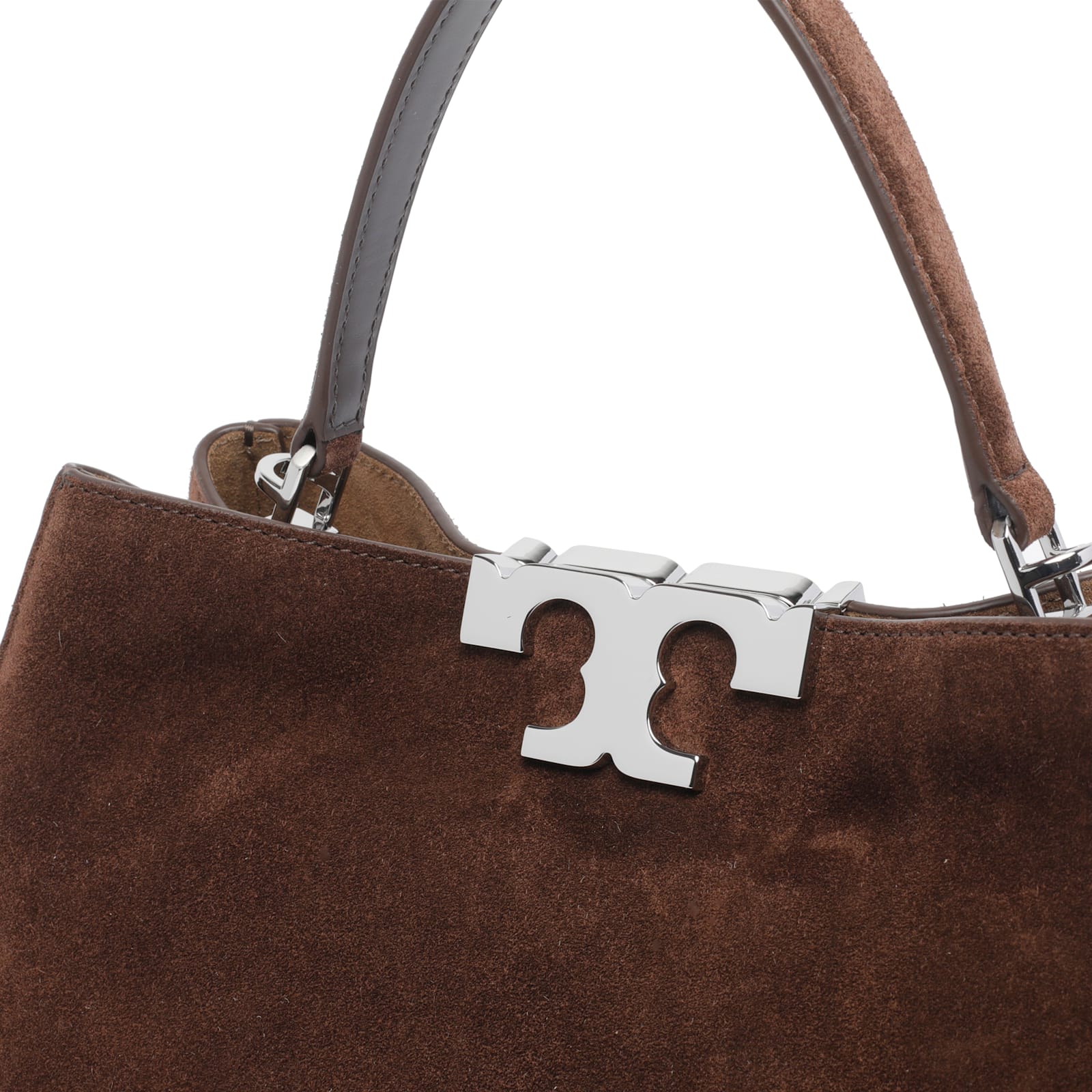 Tory Burch Eleanor Suede Satchel Bag In Brown