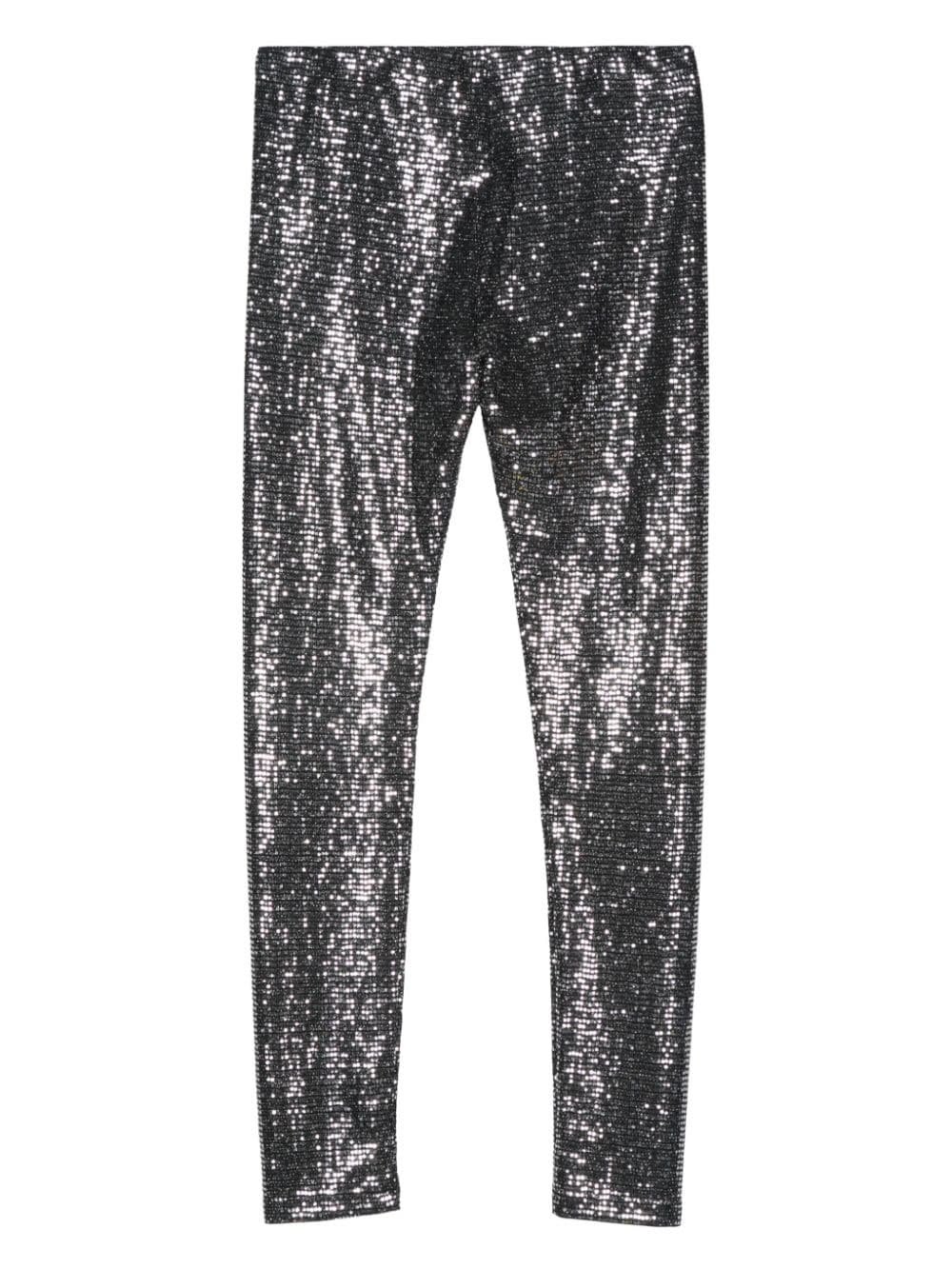 Shop Isabel Marant Stretch Embellished Trousers In Black