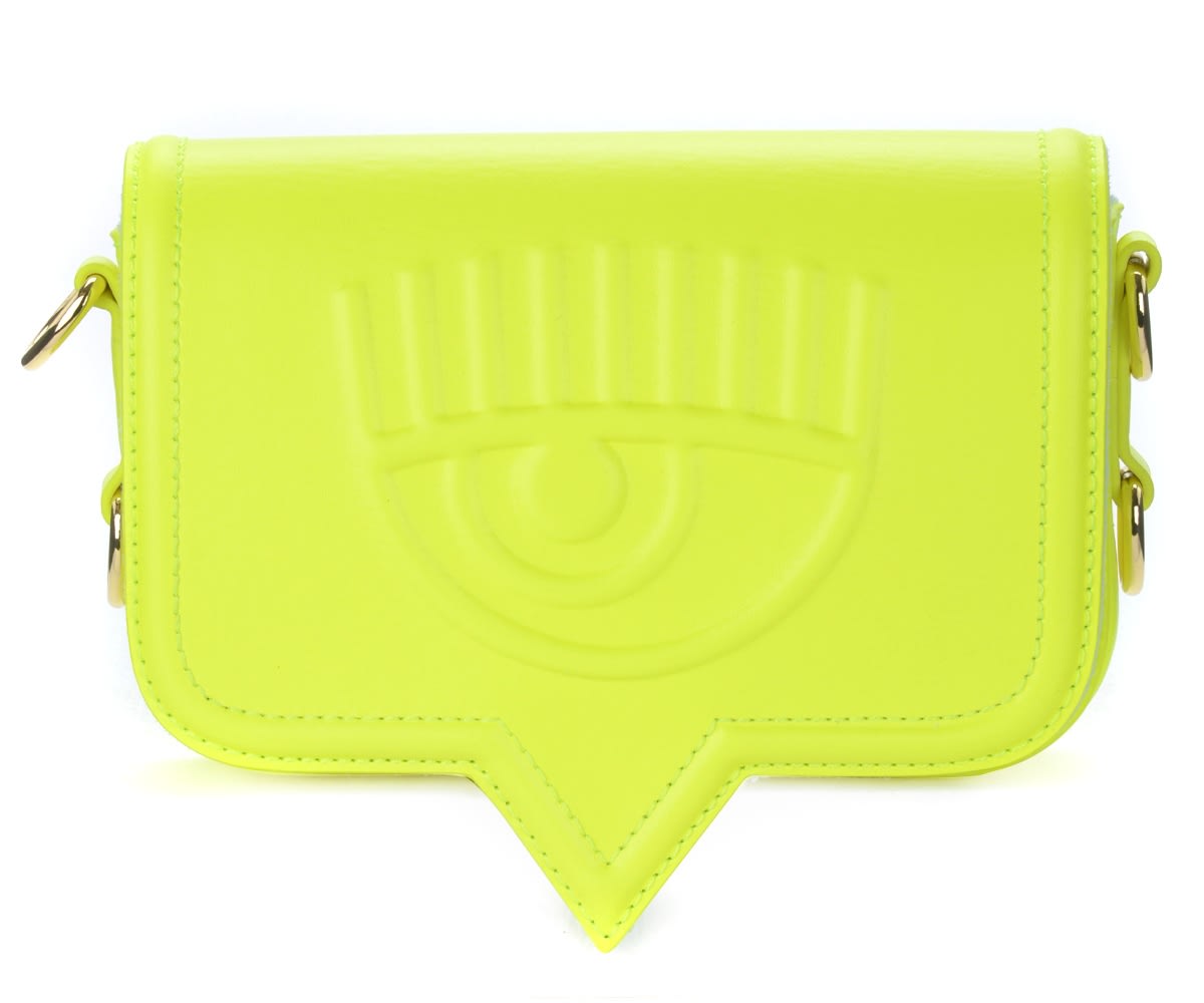Chiara Ferragni Eyelike Small Neon Yellow Bag