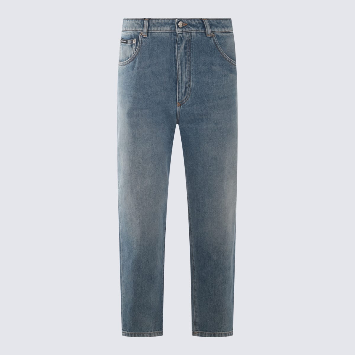 Shop Dolce & Gabbana Blue Cotton Denim Jeans