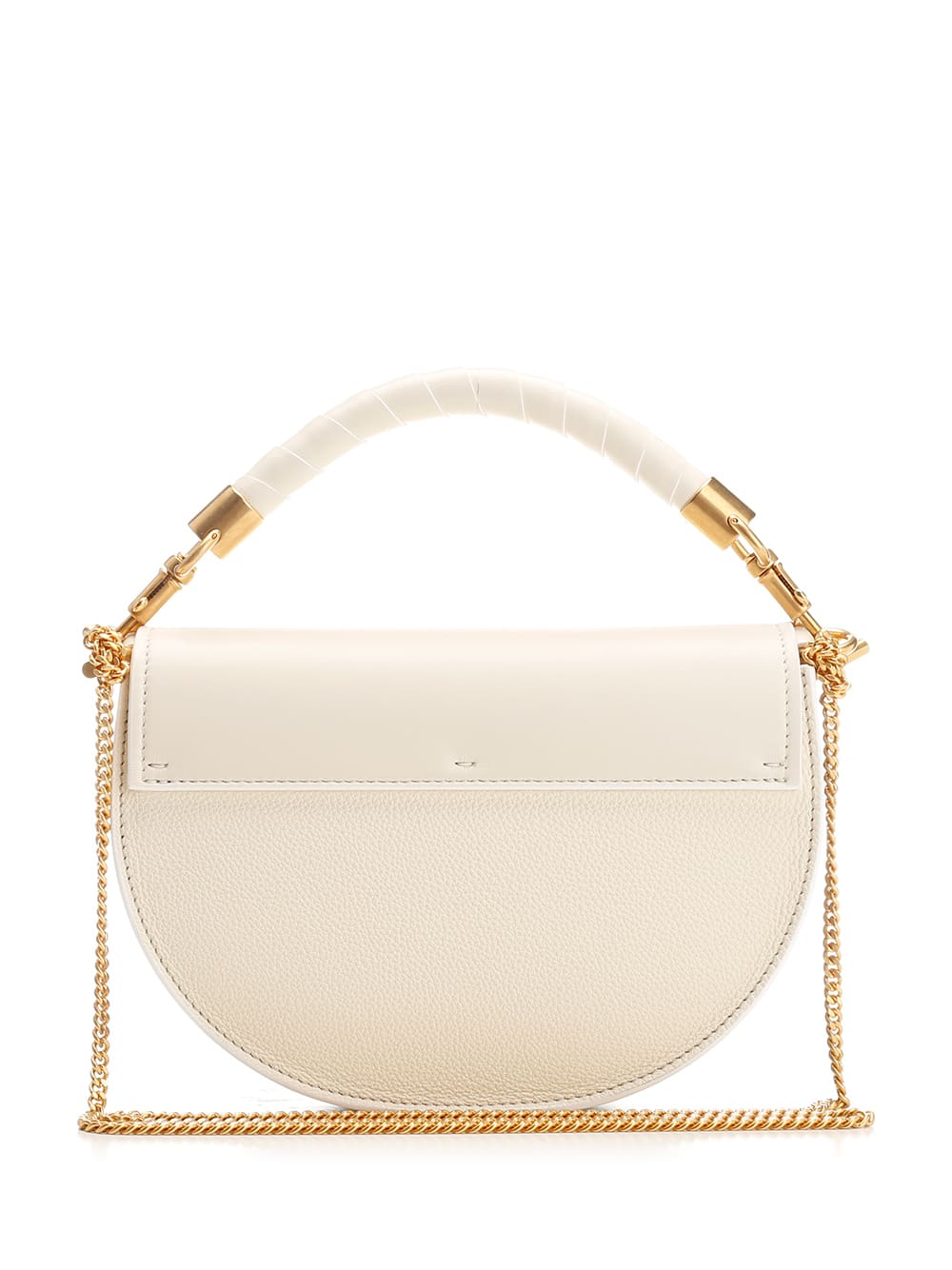 Shop Chloé Ivory Marcie Handbag In White