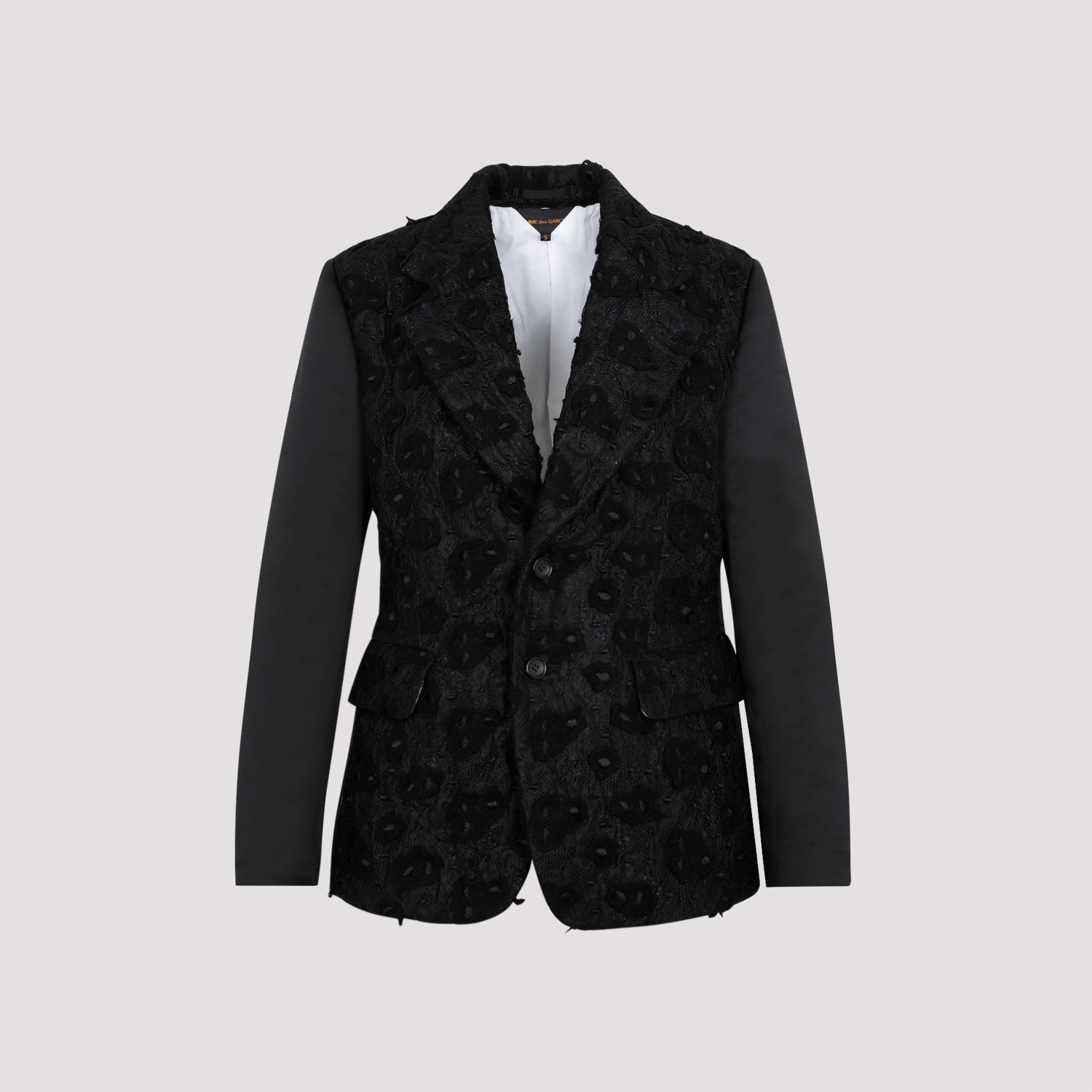 Shop Comme Des Garçons Jacket In Black X Black