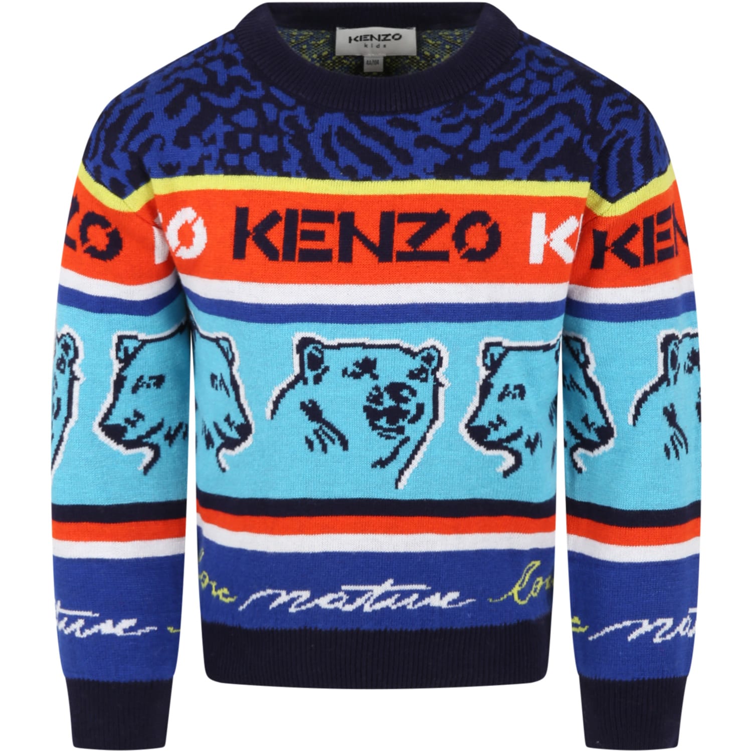 Kenzo Kids Multicolor Sweater For Boy With Logos