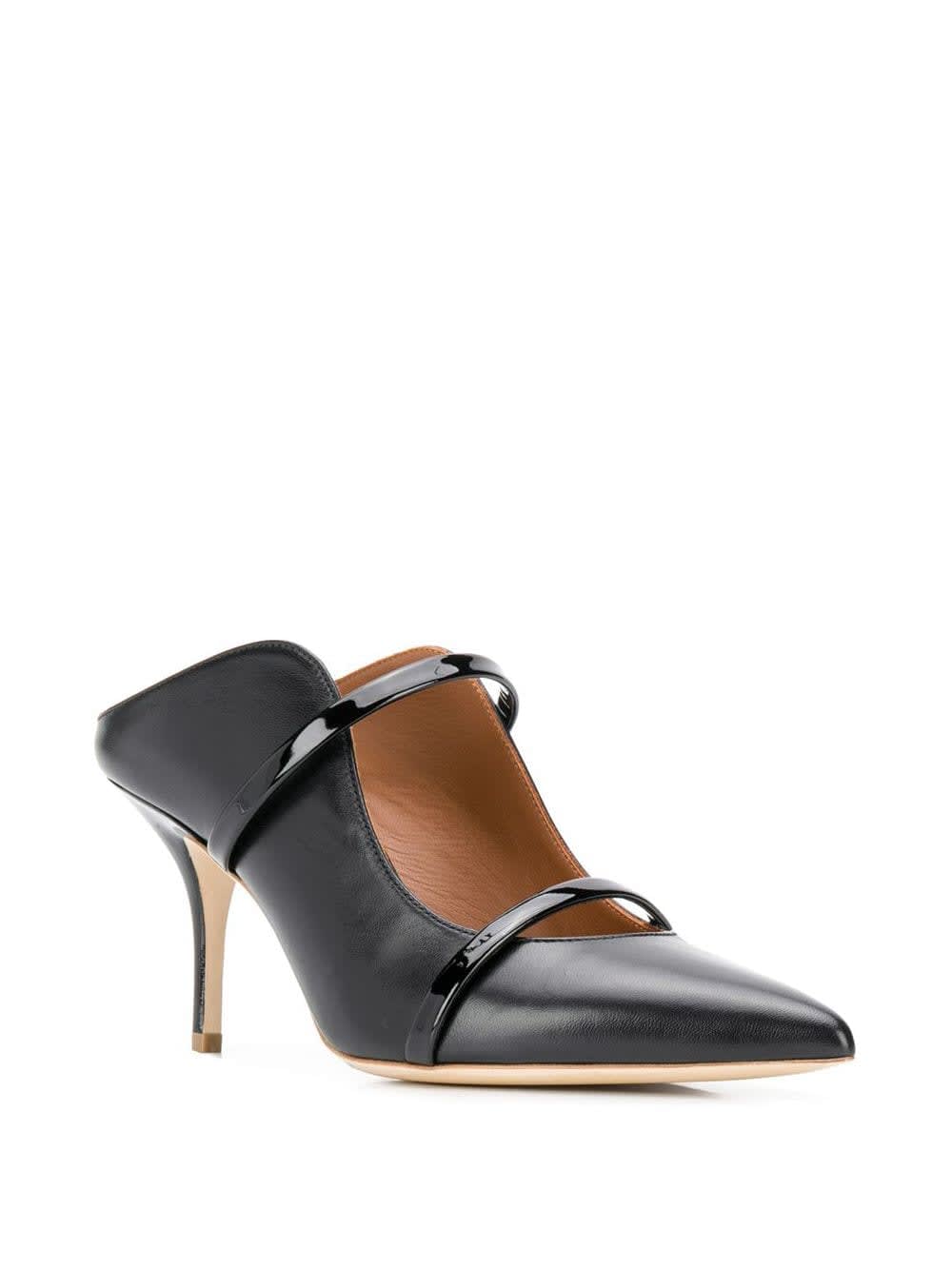 Shop Malone Souliers Scarpe Decolte Alto Aperto Dietro In Black Black