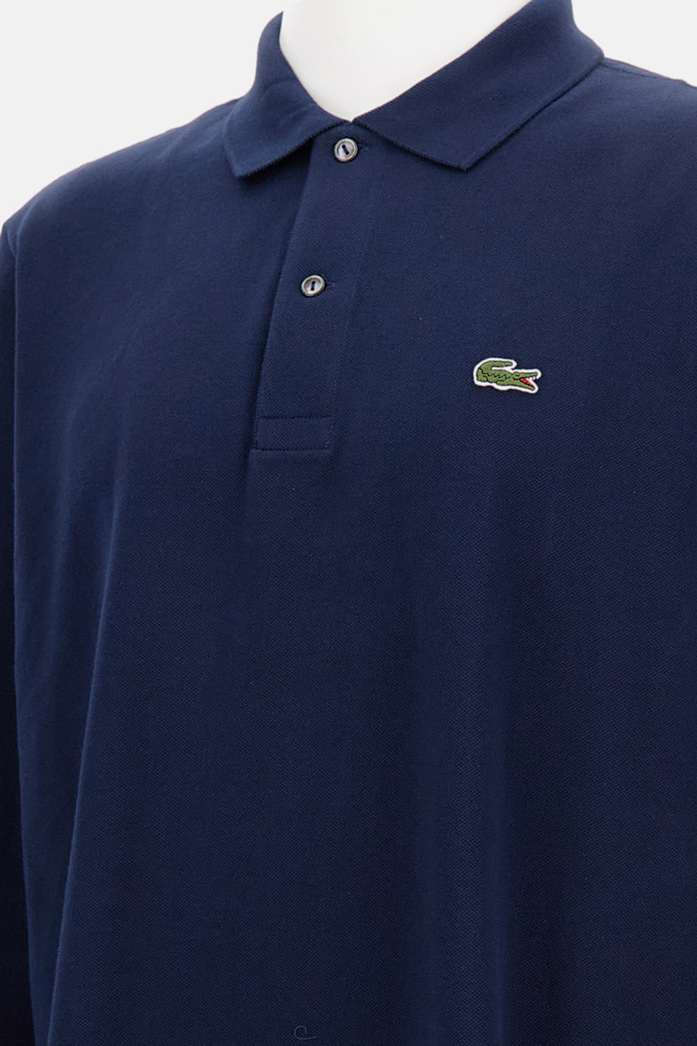 Lacoste Navy Classic Fit Long Sleeve L.12.12 Polo In Blue