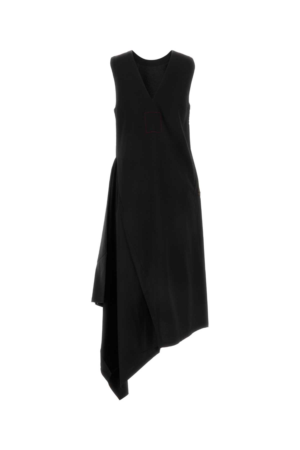 UMA WANG BLACK VISCOSE BLEND AURA DRESS 