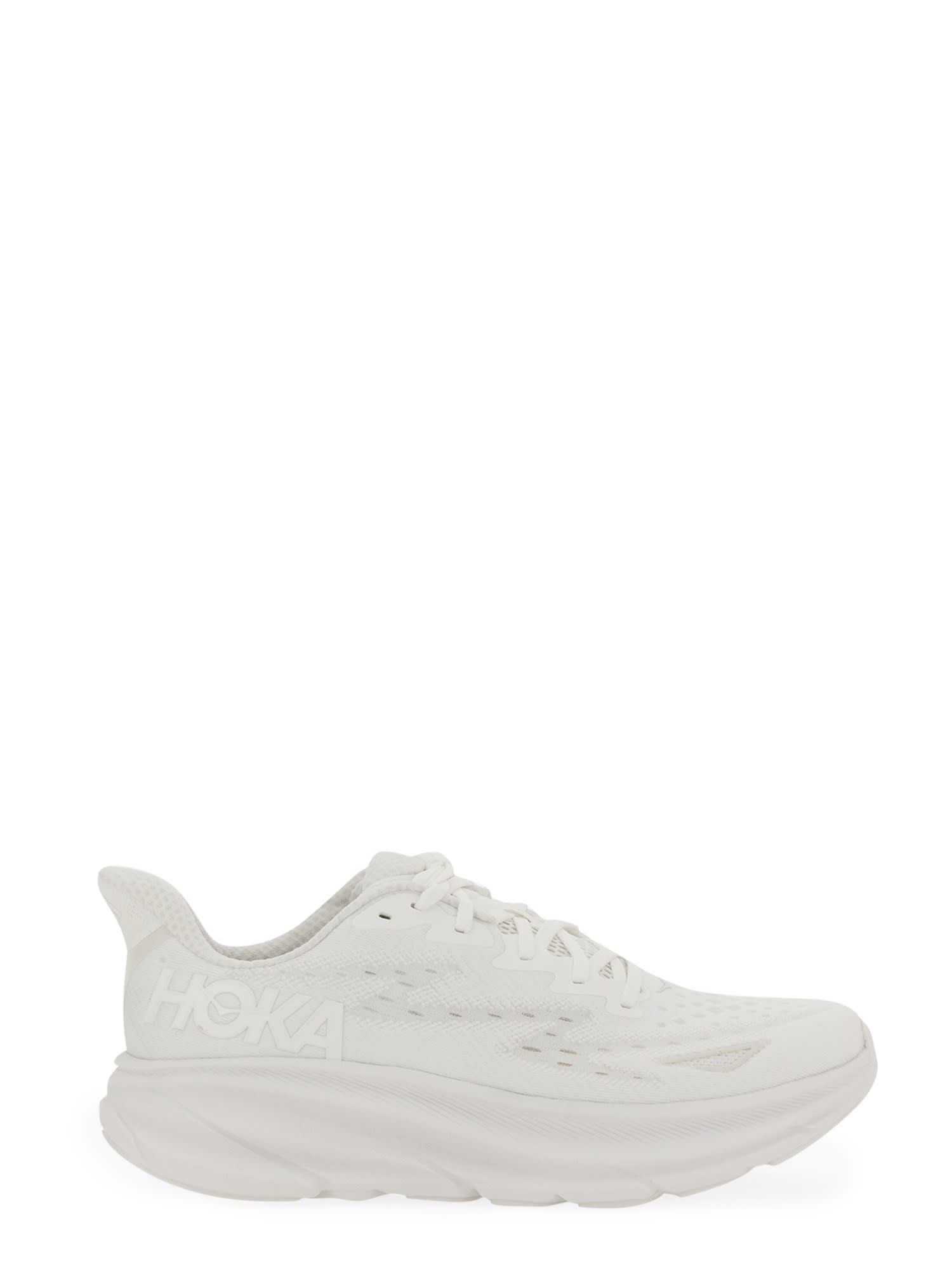 Shop Hoka Clifton 9 Sneaker In Bianco